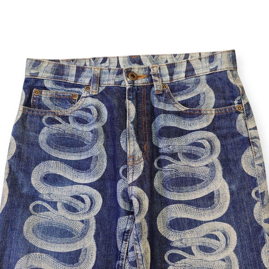 Hysteric Glamour HYSTERICS 90s Snake Python Vintage Cotton Denim Blue US 28 Size 28" / US 6 / IT 42 - 3 Thumbnail