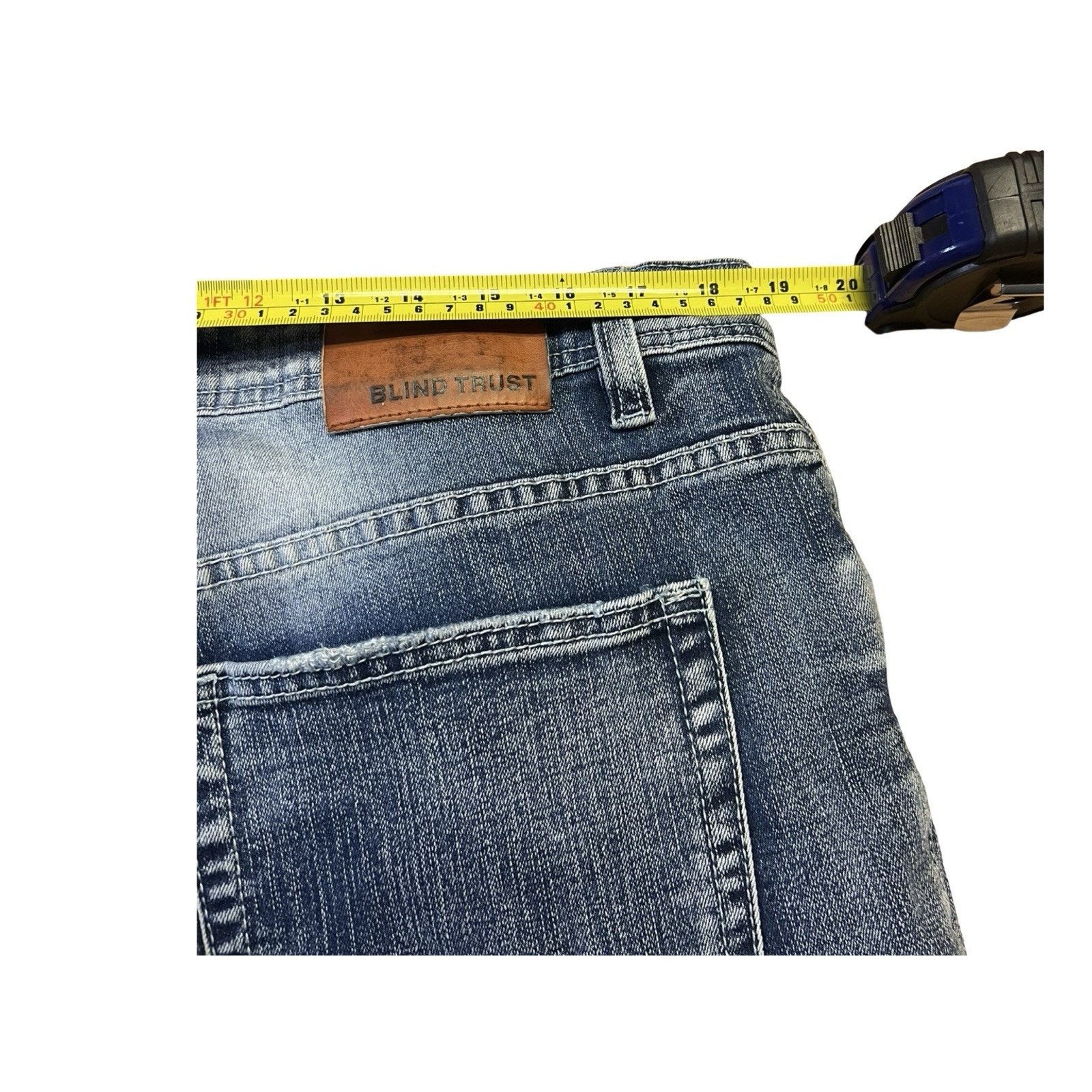 Other Blind Trust Men’s Straight Leg Jeans Dark Wash Denim 40x32 Size US 40 / EU 56 - 5 Thumbnail