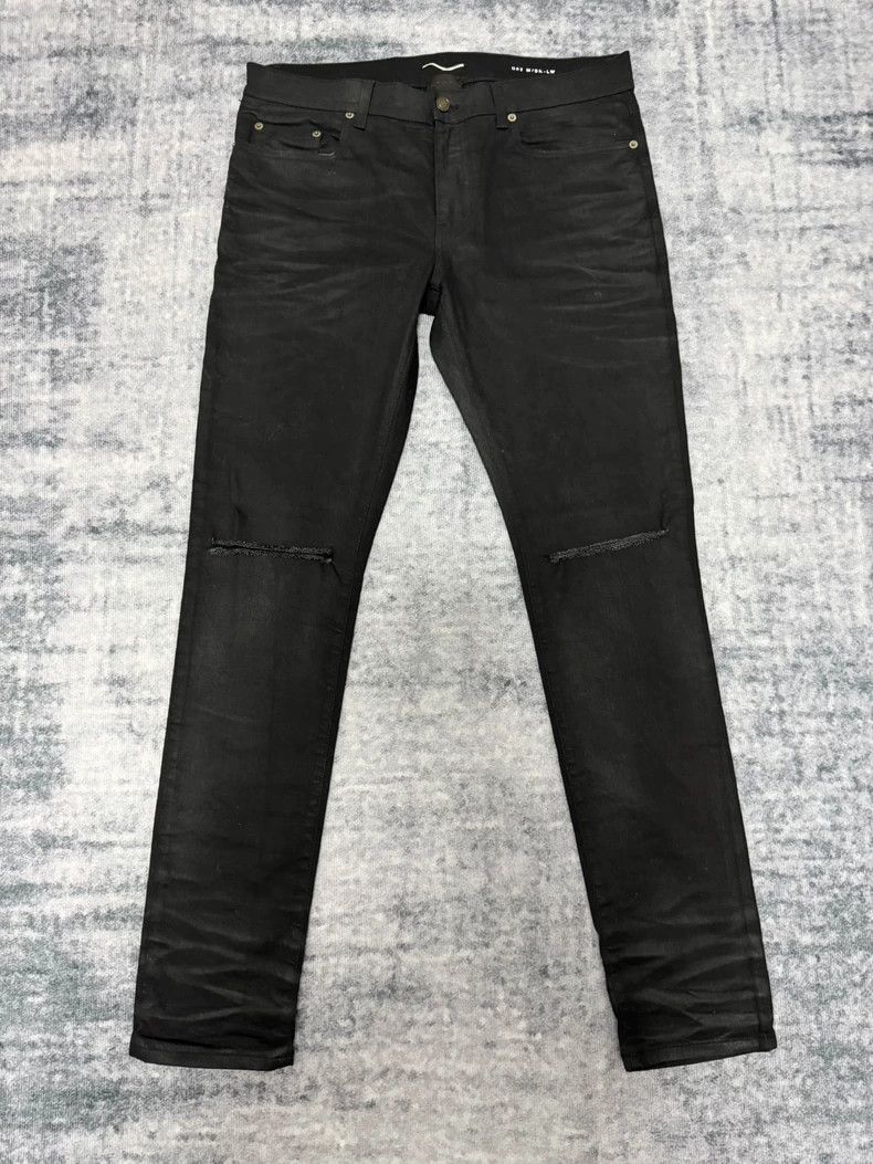 Yves Saint Laurent saint laurent 16 FW knife cut brush wax base jeans 2503-Nex Size US 33 - 1 Thumbnail