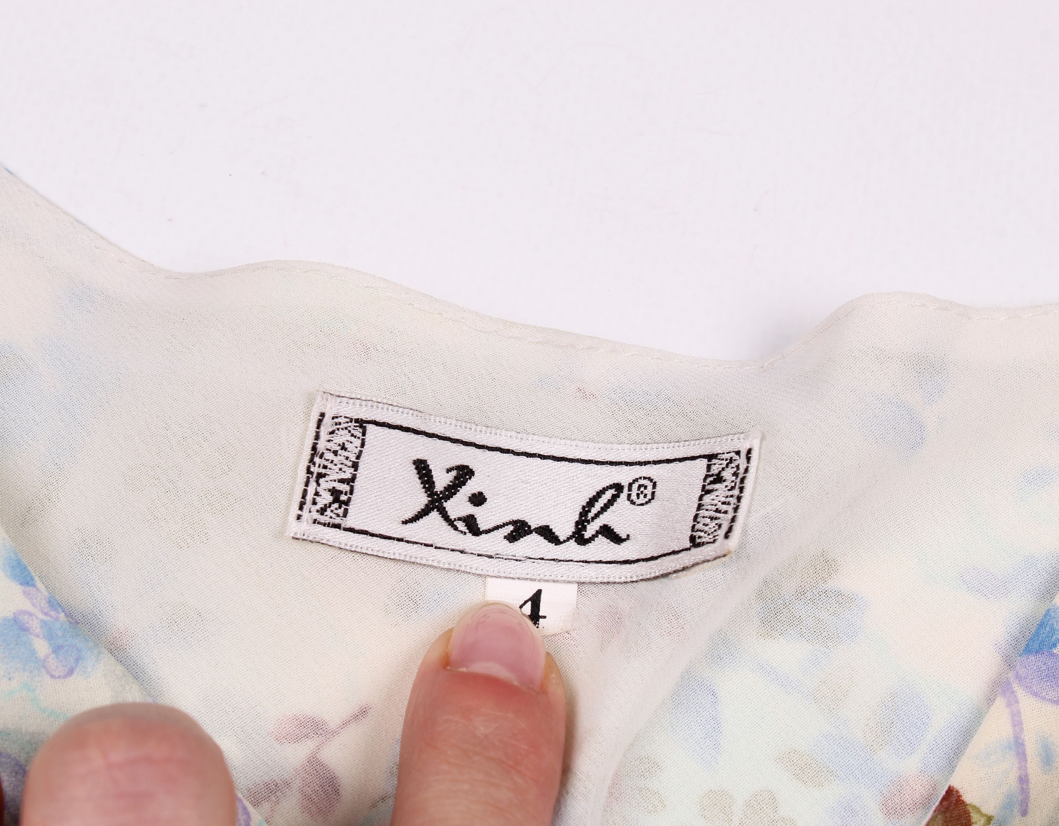 Vintage Vintage Xinh Floral Mesh Fairycore Top Blouse Size S / US 4 / IT 40 - 6 Thumbnail