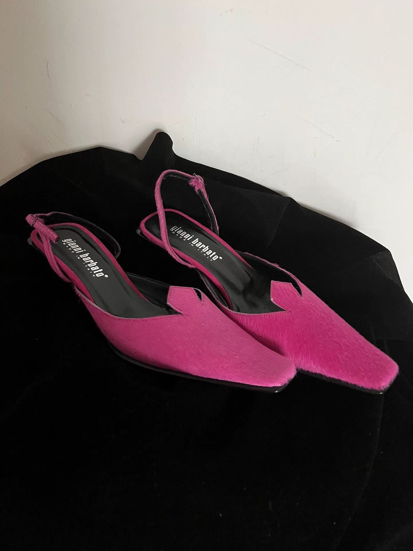 Gianni Barbato Pink Furry High Heels