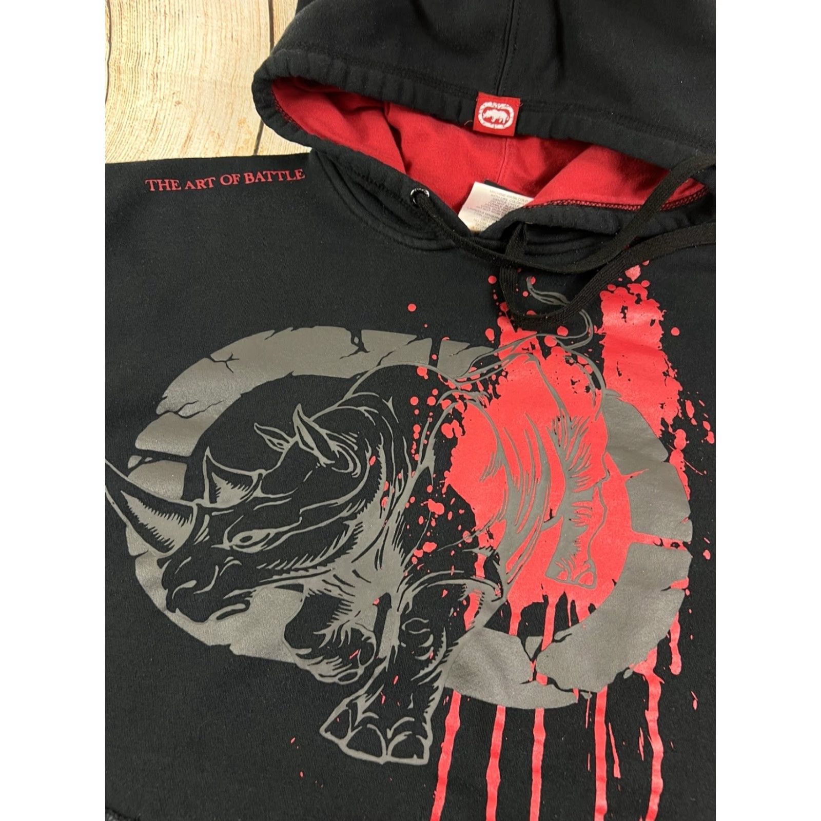 Vintage VINTAGE Ecko Unlimited Function XSC Hoodie Sweatshirt Red Black L Mens Hoodie Pullover Hooded Pockets Graphic Print Size US L / EU 52-54 / 3 - 4 Thumbnail