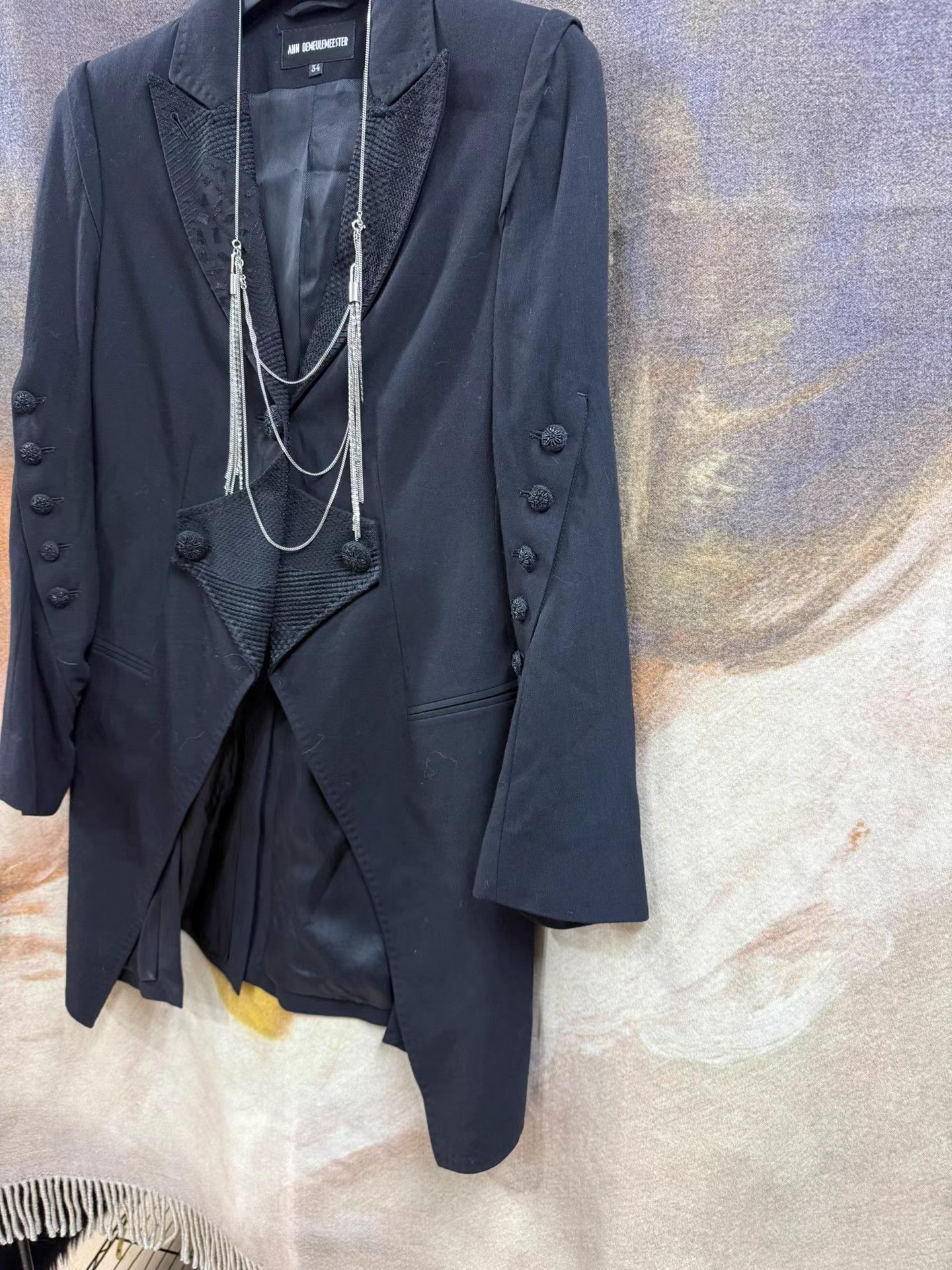 Ann Demeulemeester Ann Demeulemeester Embroidered Court Jacket K20 Size XXS / US 00 / IT 34 - 2 Thumbnail