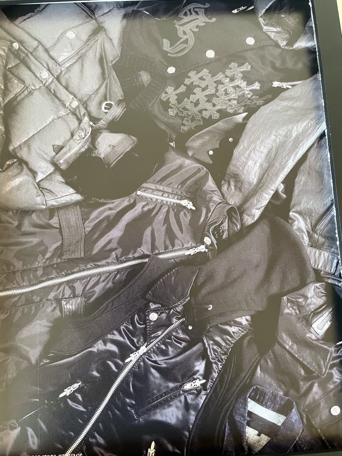 Chrome Hearts × Vintage Chrome Hearts jacket pileup 9x11 Framed poster Size ONE SIZE - 2 Thumbnail