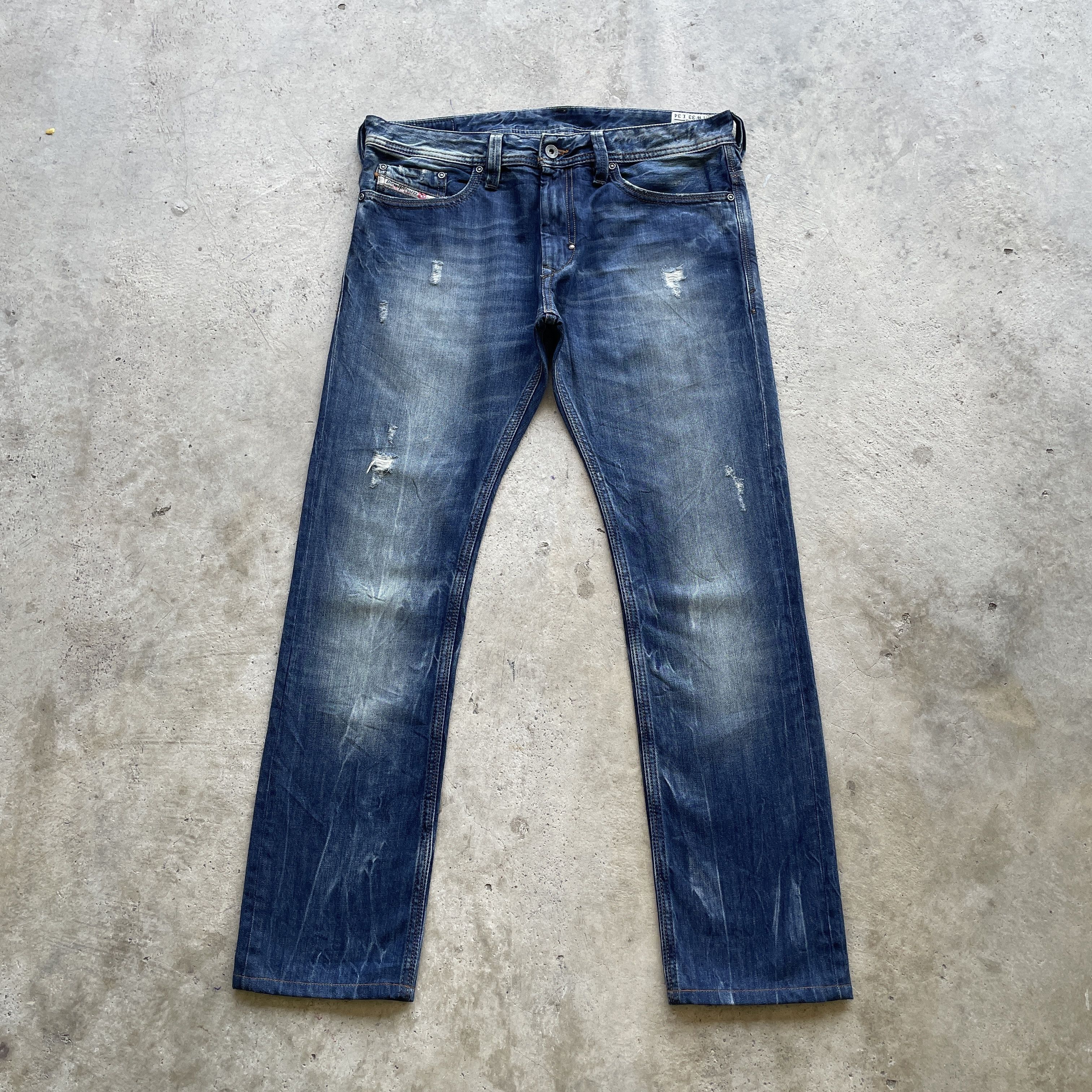 Diesel Vintage Diesel Industry Denim Faded Distressed Jeans Pants Size US 35 - 2 Thumbnail