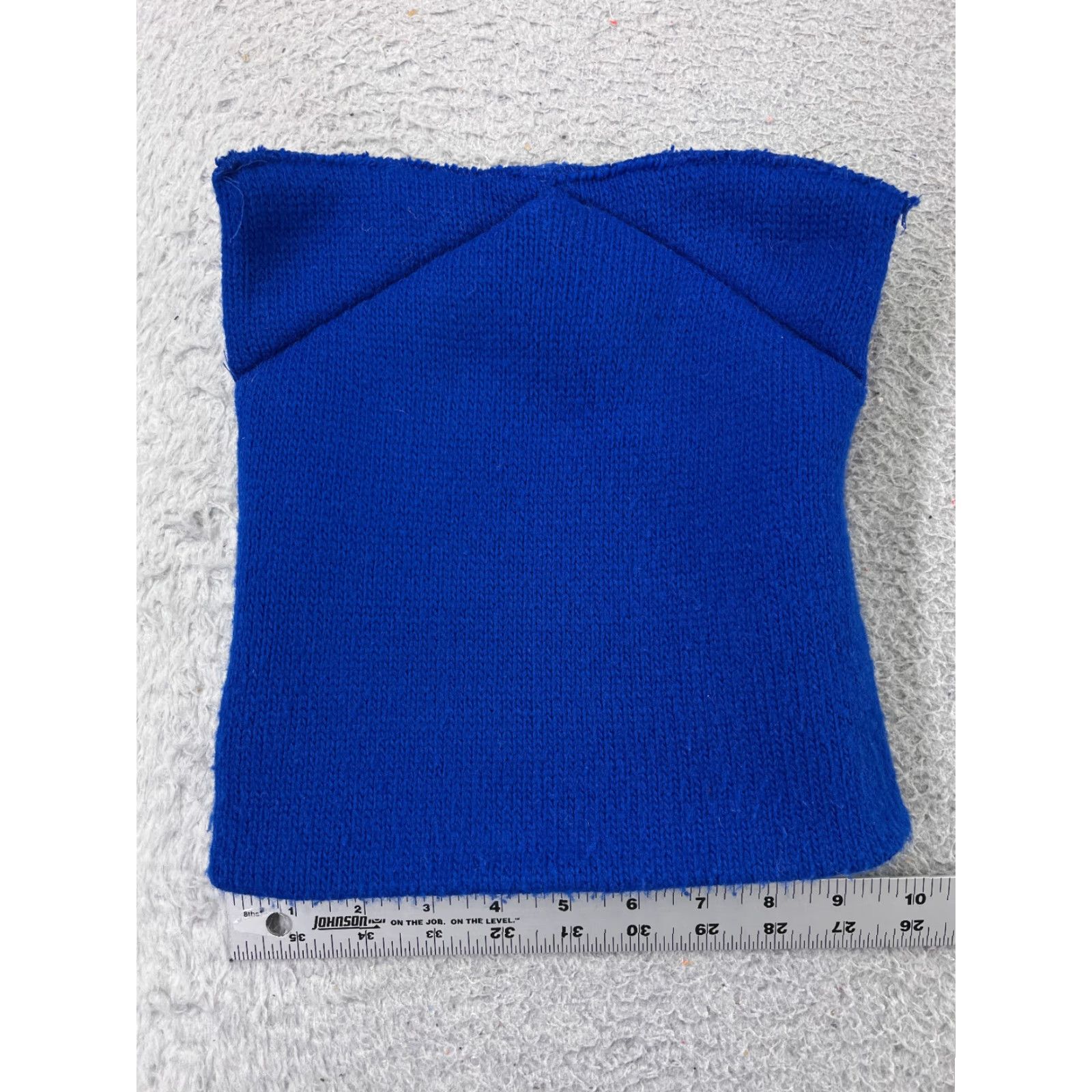 Vintage Beanie Toque Adult One Size Blue Waves Geometric Knit Acrylic Blend Hat Size ONE SIZE - 4 Thumbnail