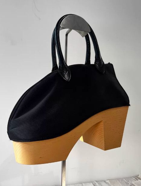 Masaki Matsushima Masaki Matsushima Shoe-Style Wooden Base Tote Bag Size ONE SIZE - 2 Thumbnail
