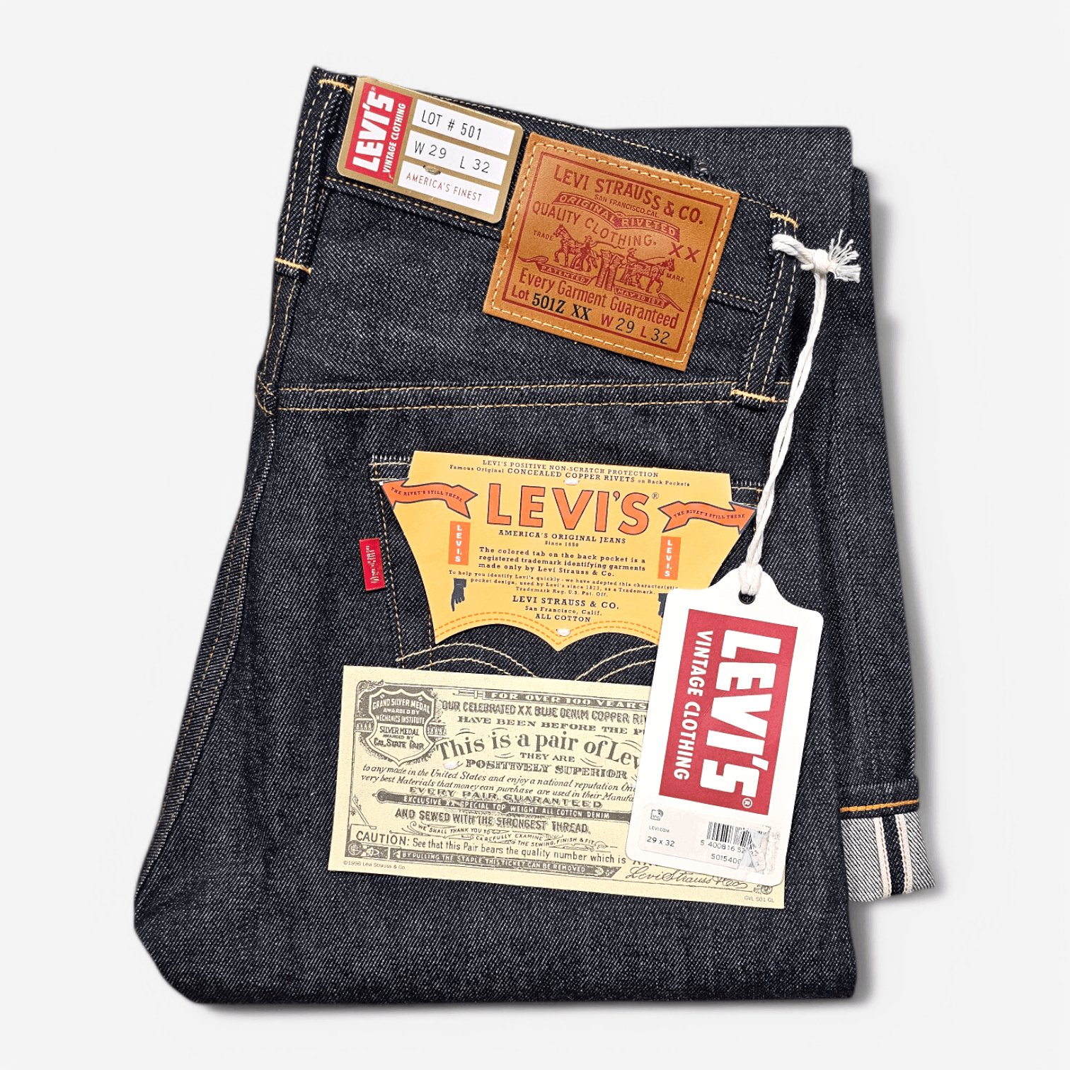 Levi's Vintage Clothing Levi's Vintage Clothing 1954 501 Selvedge Big E Japan Made Size US 29 - 2 Thumbnail
