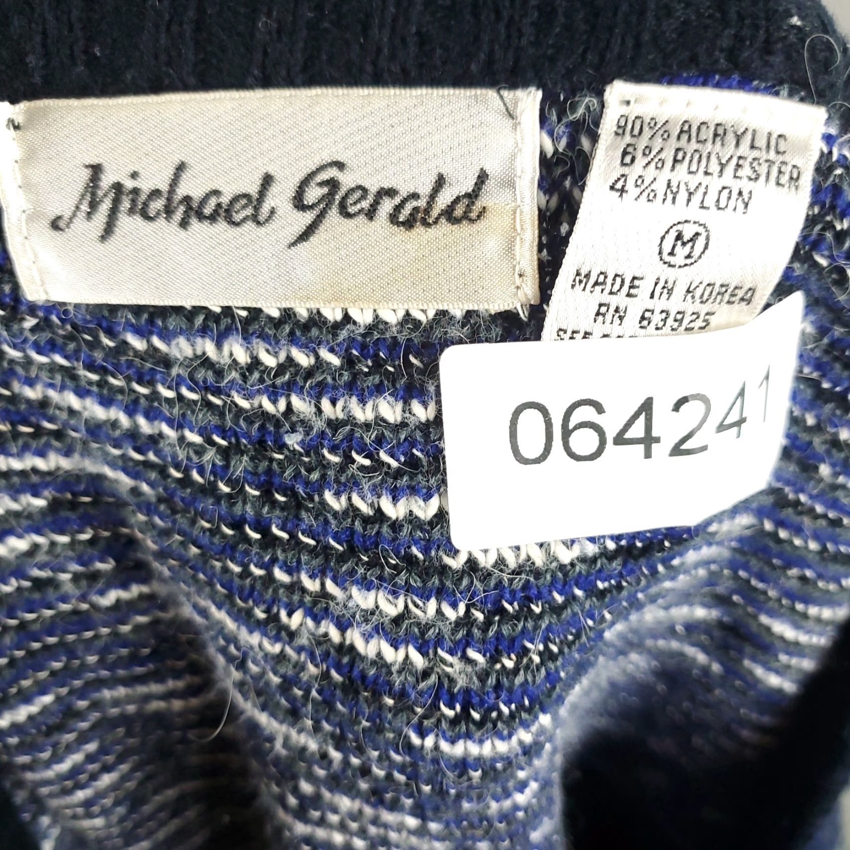 Vintage VINTAGE Michael Gerald Cardigan Sweater Mens Medium Blue Long Sleeve Button Up Version Size US M / EU 48-50 / 2 - 8 Thumbnail