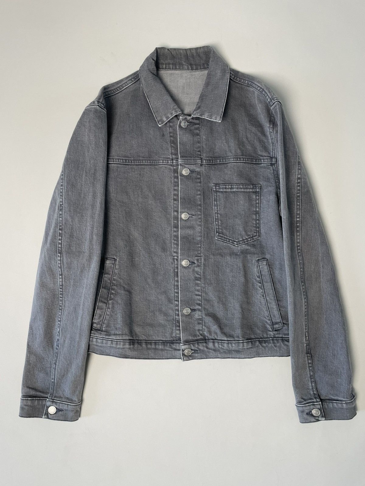 Jil Sander by Raf Simons grey one pocket denim jacket