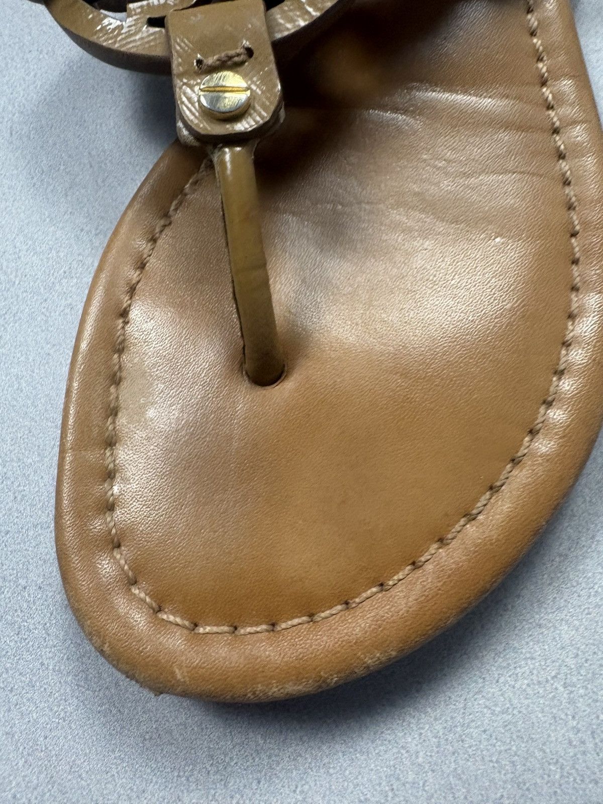 Tory Burch Tory Burch Miller Logo Sandals Brown Leather Thong Flats 8.5 Size US 8.5 / IT 38.5 - 14 Thumbnail