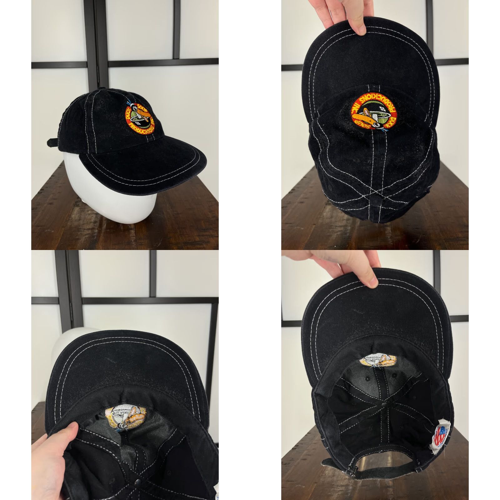 Vintage Duck Soup Productions Inc. Hat Cap Strap Back Adult One Size Black Cotton Blend Size ONE SIZE - 8 Thumbnail