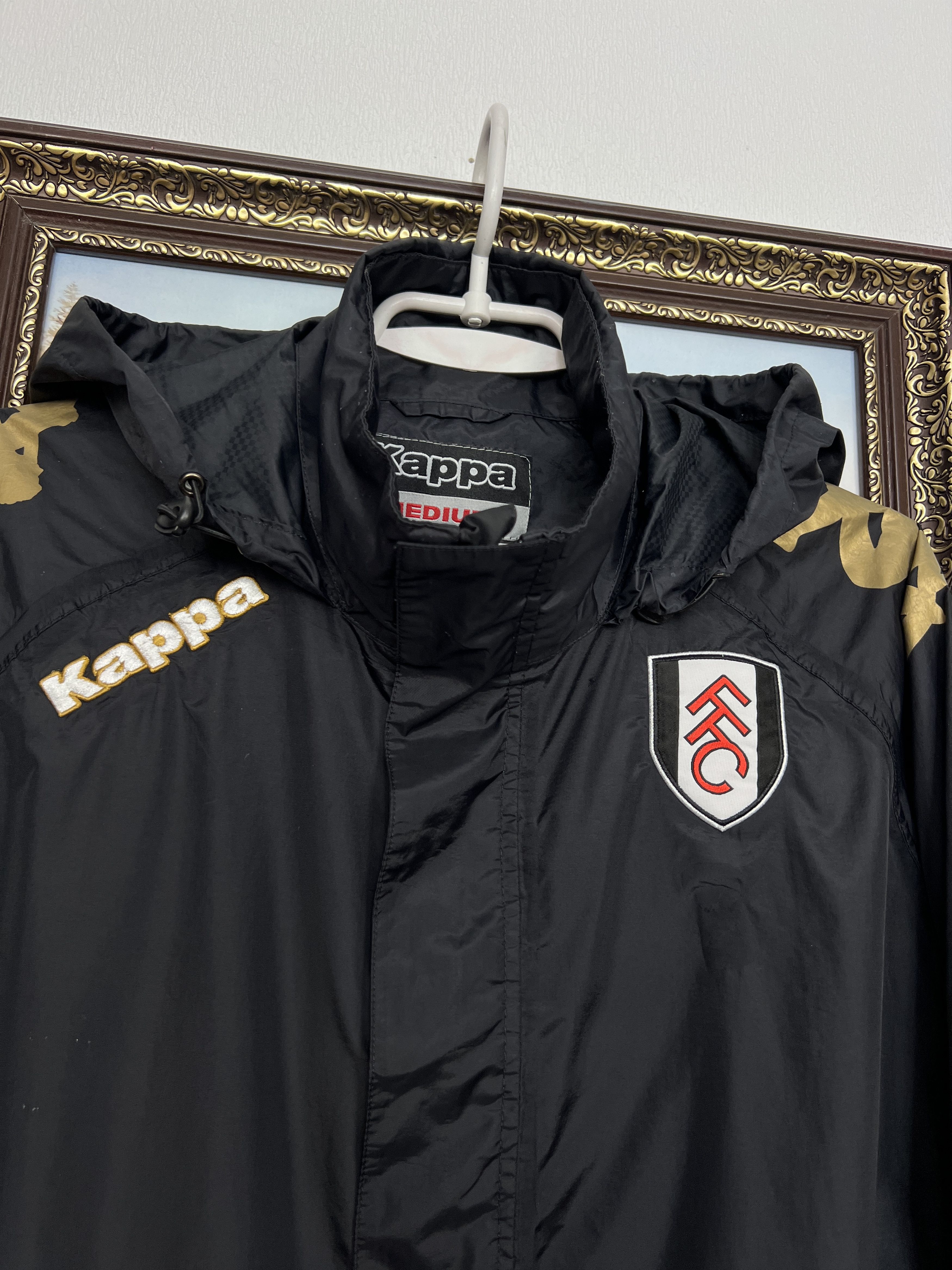 Kappa Fulham Football Jacket Soccer Hooded Windbreaker Rain Size US M / EU 48-50 / 2 - 3 Thumbnail