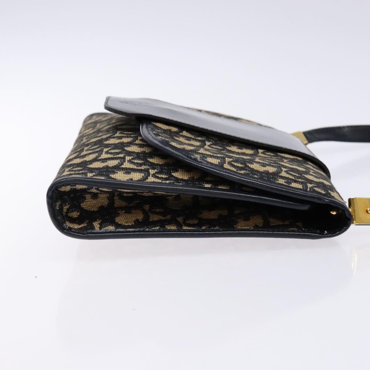 Dior DIOR Trotter Canvas Shoulder Bag Navy Gold Size ONE SIZE - 4 Thumbnail