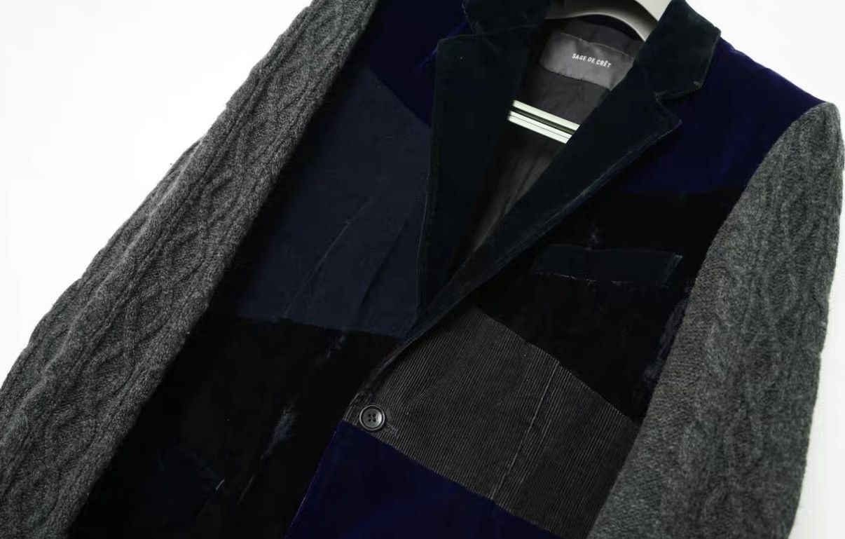 Sage De Cret Sage de Cret Paneled Velvet Corduroy Jacket Size US M / EU 48-50 / 2 - 3 Thumbnail
