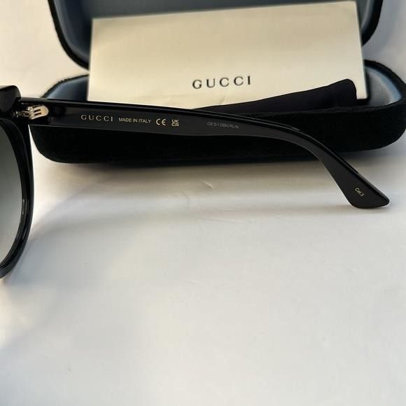 Gucci New Authentic Gucci Cat Eye Black/Grey 55 mm Women's Sunglas Size ONE SIZE - 6 Thumbnail