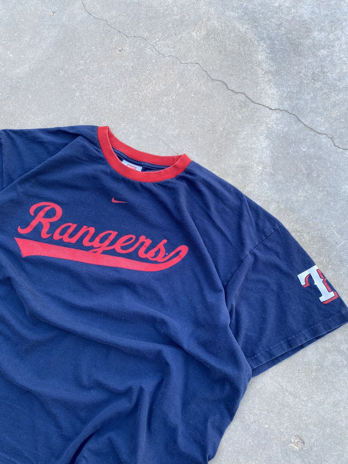 Nike Nike Rangers Center Swoosh Ringer Tee | Grailed