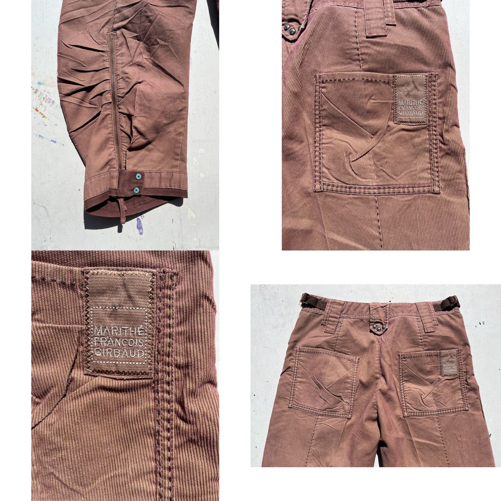 Vintage VINTAGE Marithe Francois Girbaud Pants Women Brown Corduroy 26 90s Parachute Carpenter Slim Straight 90s Logo Mens Womens Boys Girls Size 26" / US 2 / IT 38 - 9 Thumbnail