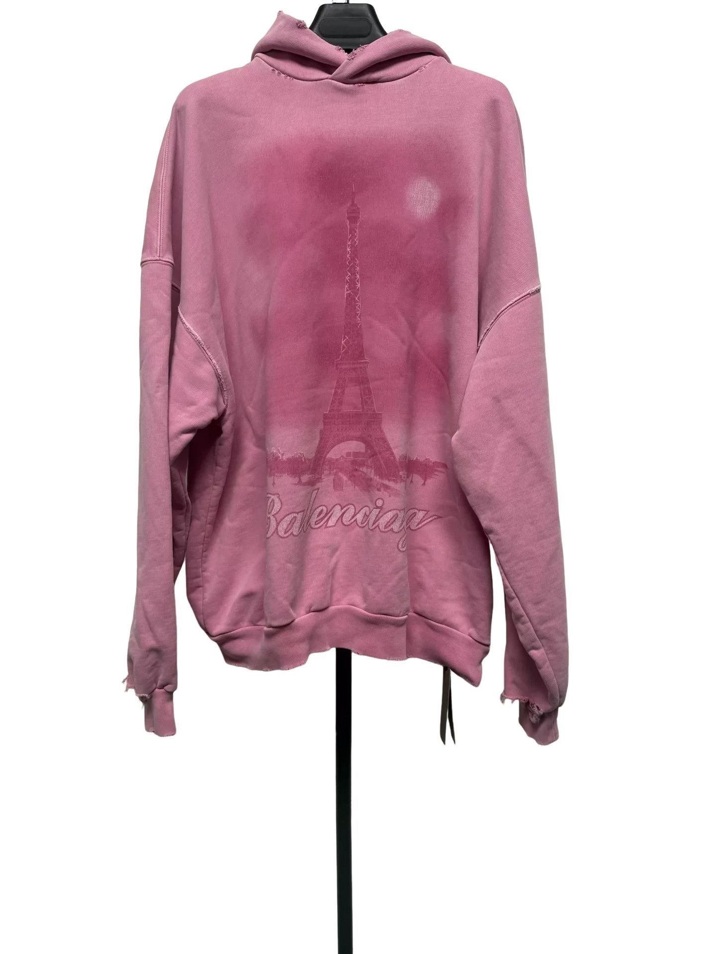 Balenciaga Balenciaga Paris Eiffel Tower Distressed Hoodie Size S Size US S / EU 44-46 / 1 - 1 Thumbnail