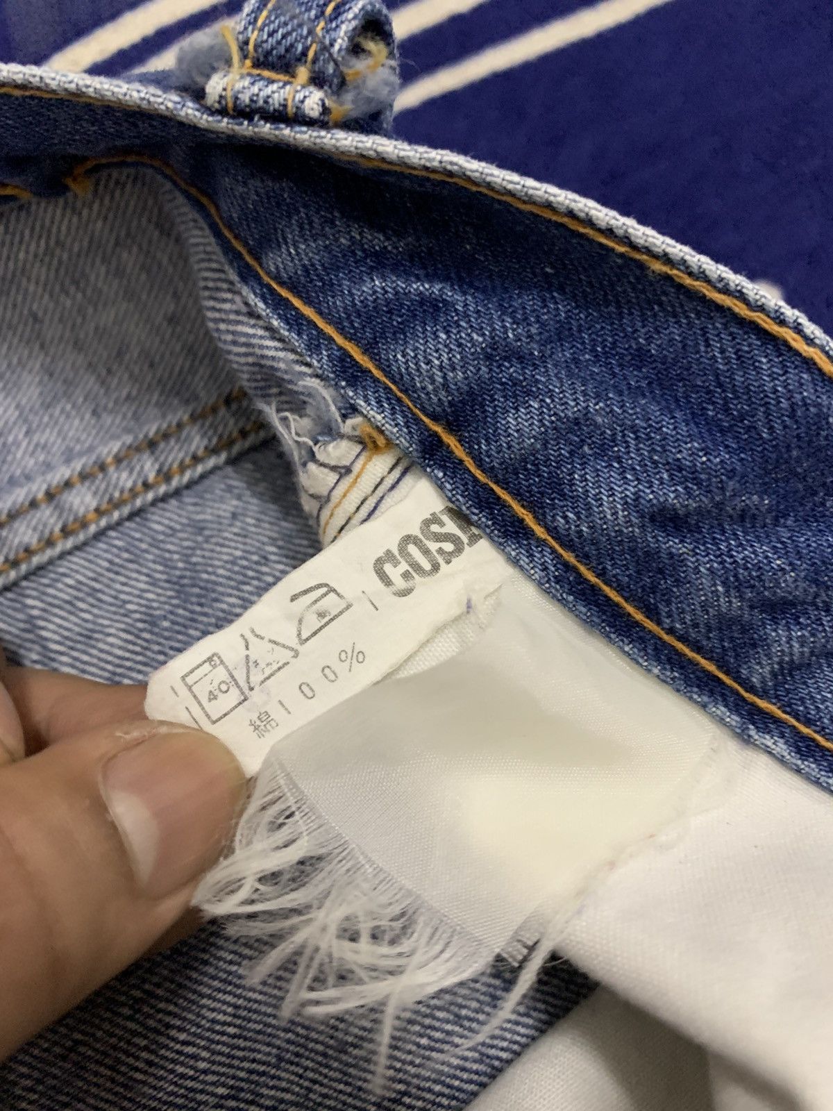 Japanese Brand COSMO Vintage Wide Flare Denim Distressed Jeans Size 27" / US 4 / IT 40 - 12 Thumbnail