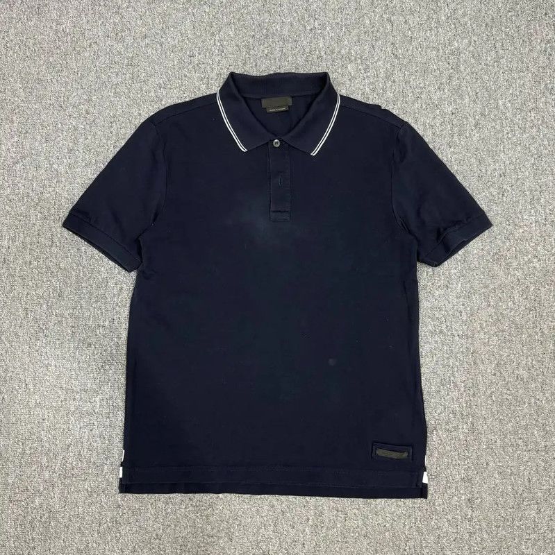 Prada Prada Men's Blue Cotton Polo Shirt Size US L / EU 52-54 / 3 - 1 Thumbnail