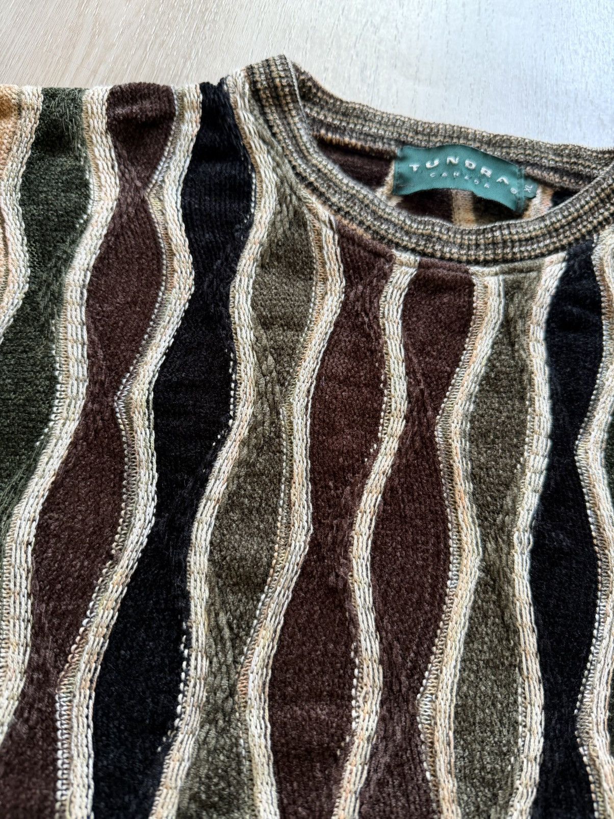Vintage Vintage Tundra 3D Knit Textured Knit Coogi Style XL *flaws Size US XL / EU 56 / 4 - 5 Thumbnail