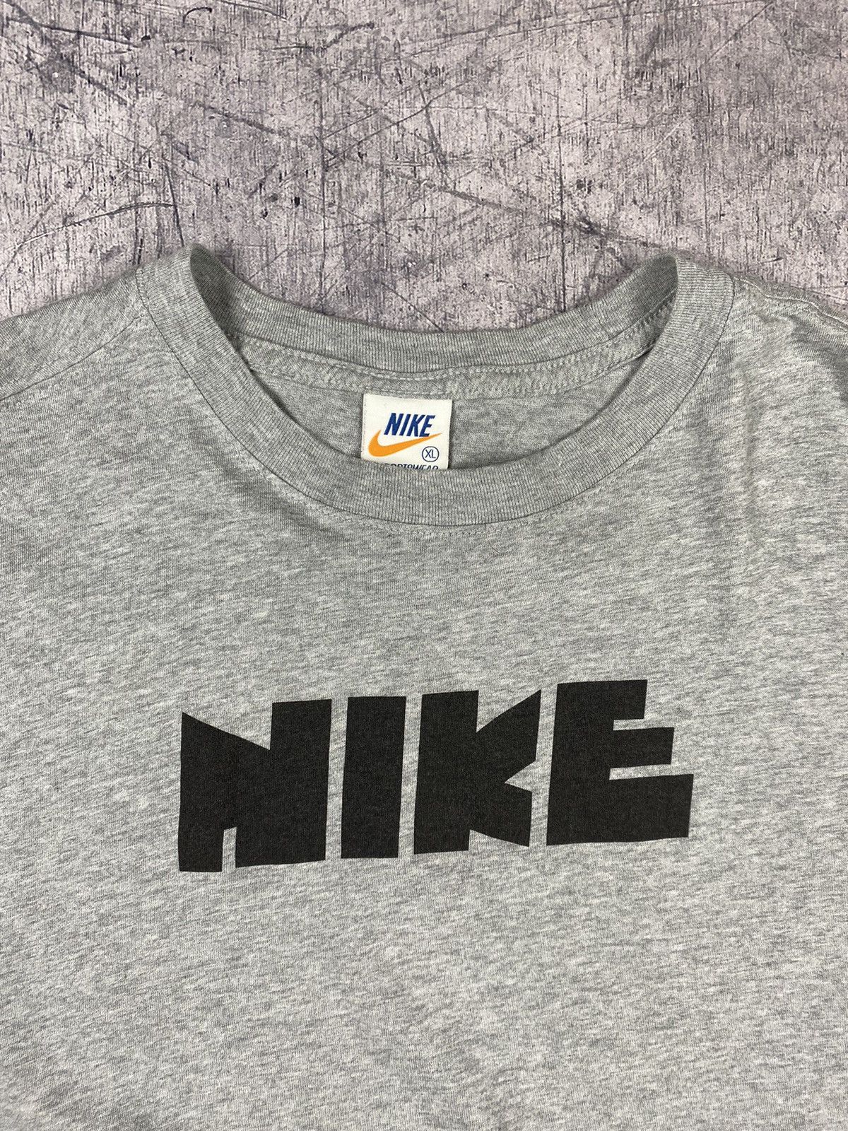 Nike × Vintage Vintage 00s Nike Big Logo Swoosh y2k Tee Streetwear drill Size US XL / EU 56 / 4 - 5 Thumbnail