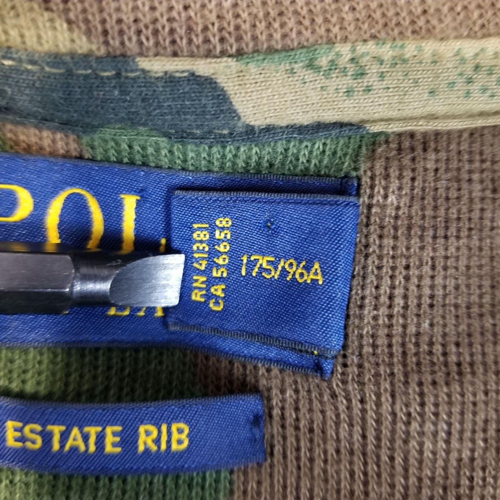 Polo Ralph Lauren Polo Ralph Lauren Sweater Medium Green Camo Estate Rib Size US M / EU 48-50 / 2 - 5 Thumbnail