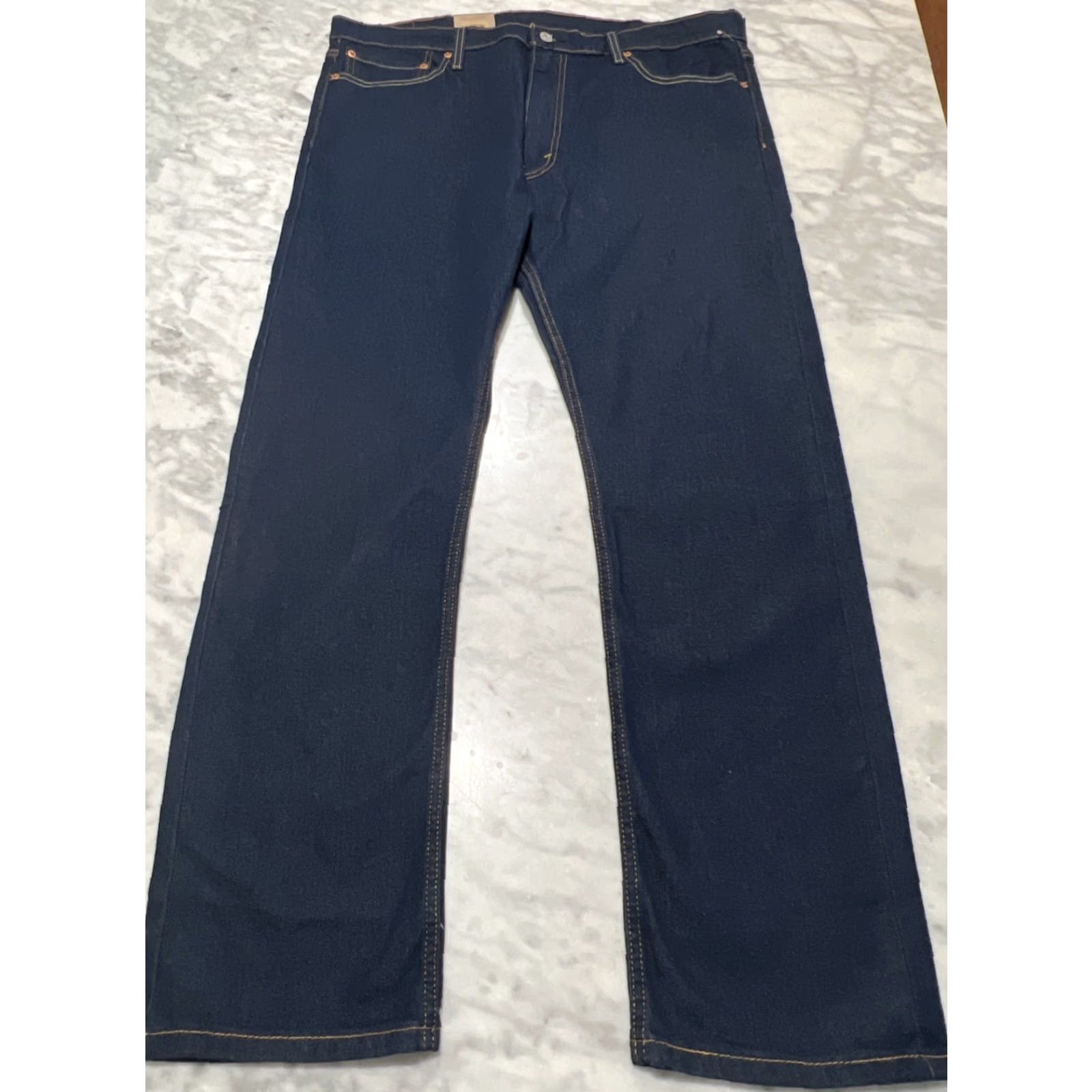 Levi's Levi’s 513 Slim Straight Jeans Men’s 38x32 Dark Blue Cotton NWT Denim 5-Pocket City Retro Classic Logo Size US 38 / EU 54 - 3 Thumbnail