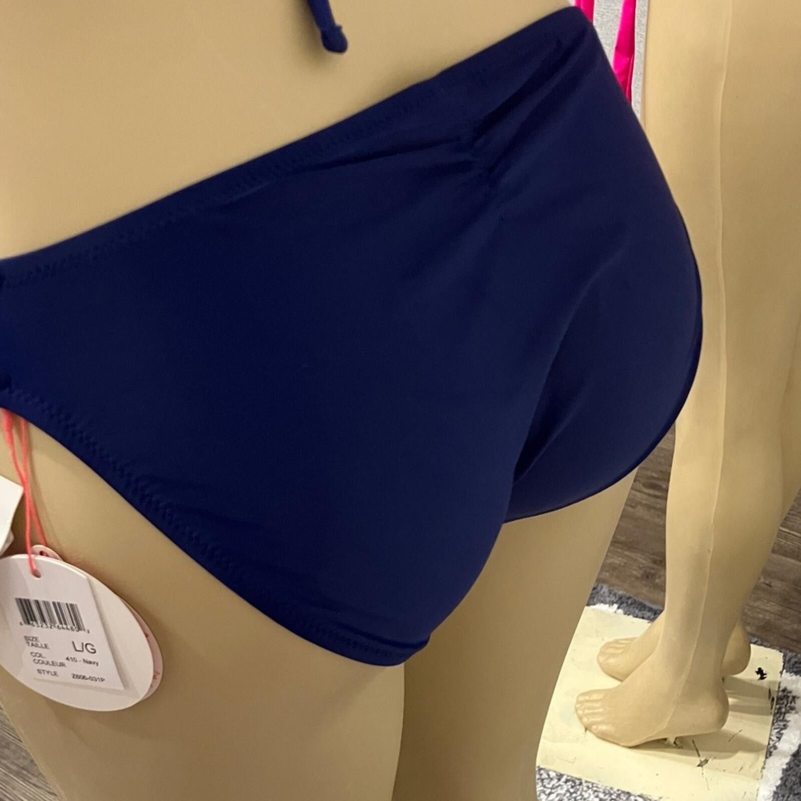 Other NWT Profile By Gottex Navy Flounce Bikini Set Size ONE SIZE - 4 Thumbnail