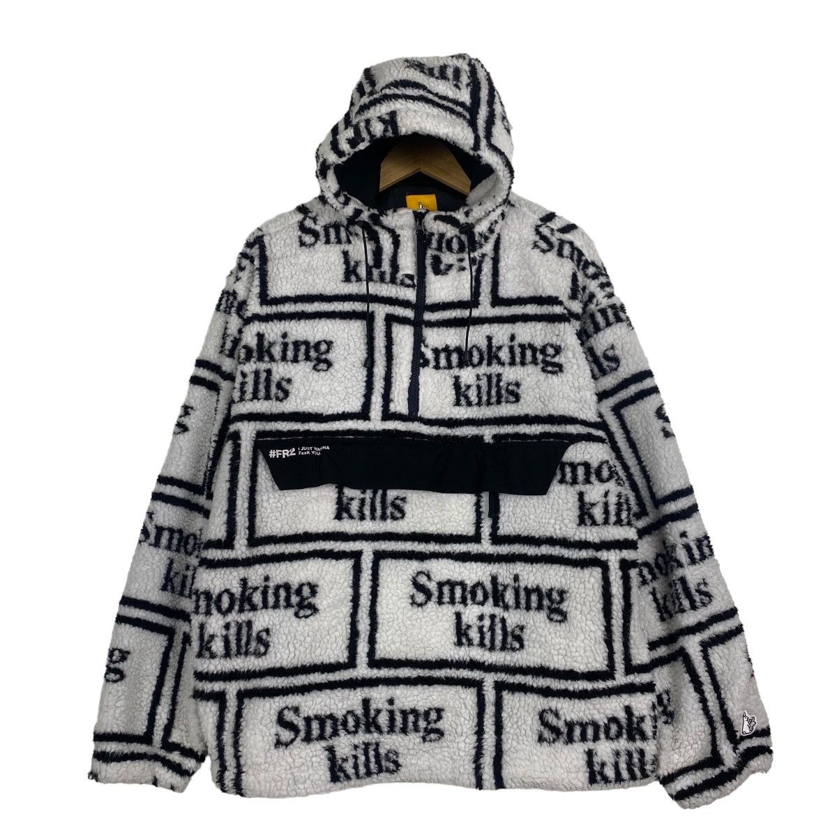 Japanese Brand FR2 fleece anorak full boxlogo printed Size US L / EU 52-54 / 3 - 1 Thumbnail