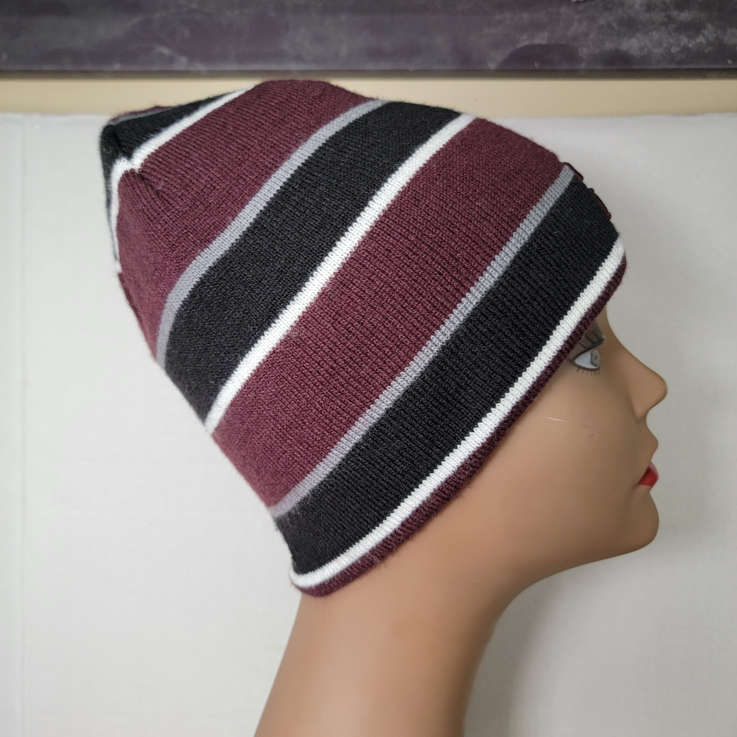 Other Texas A&M Aggies Reversable Black/Stripe Knit Unisex Beanie Size ONE SIZE - 5 Thumbnail