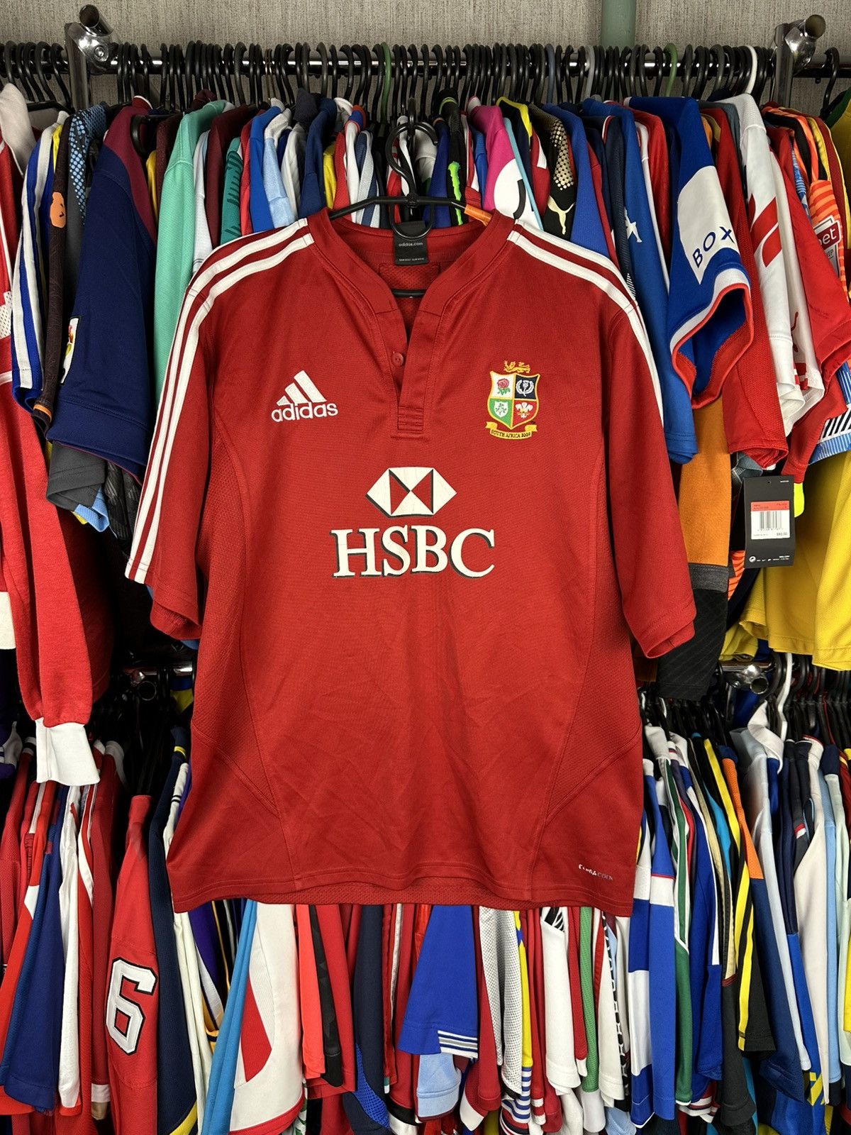 Adidas BRITISH LIONS SOUTH AFRICA 2009 rugby union shirt jersey Size US L / EU 52-54 / 3 - 1 Thumbnail