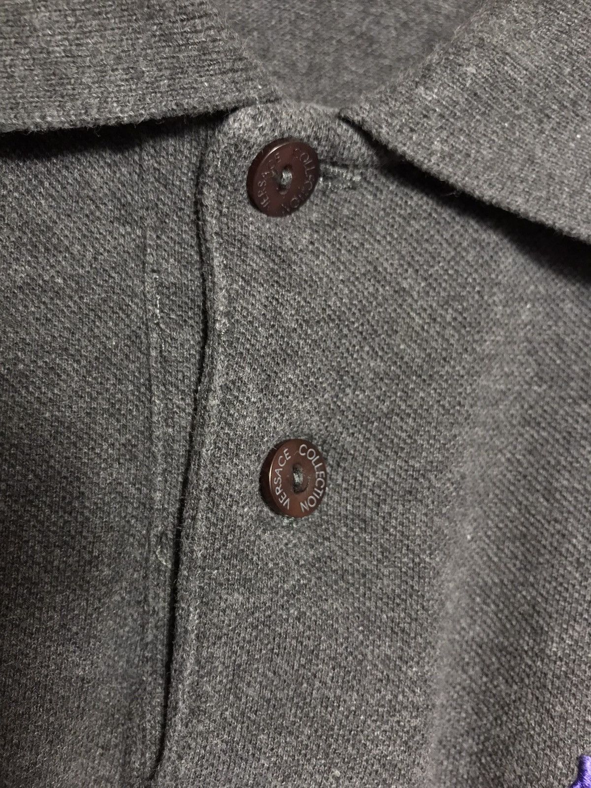Versace Versace collection polo shirt mens cotton gray Size US XL / EU 56 / 4 - 3 Thumbnail