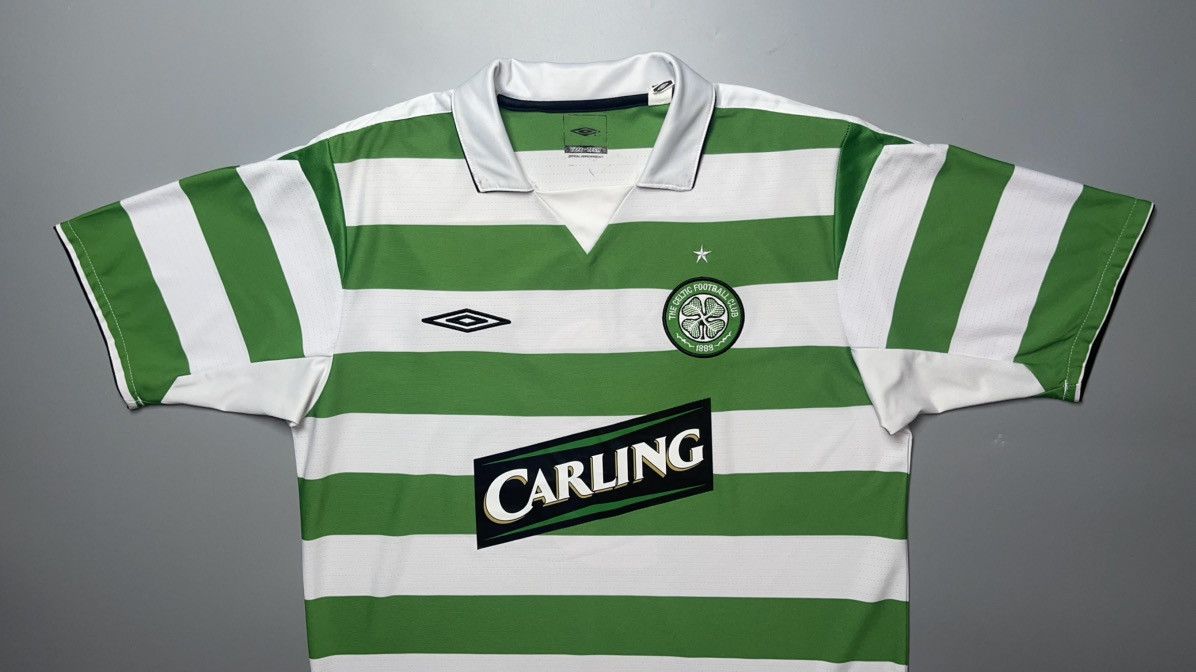 Umbro CELTIC UMBRO 2004/2005 FOOTBALL HOME JERSEY #9 SUTTON Size US L / EU 52-54 / 3 - 3 Thumbnail
