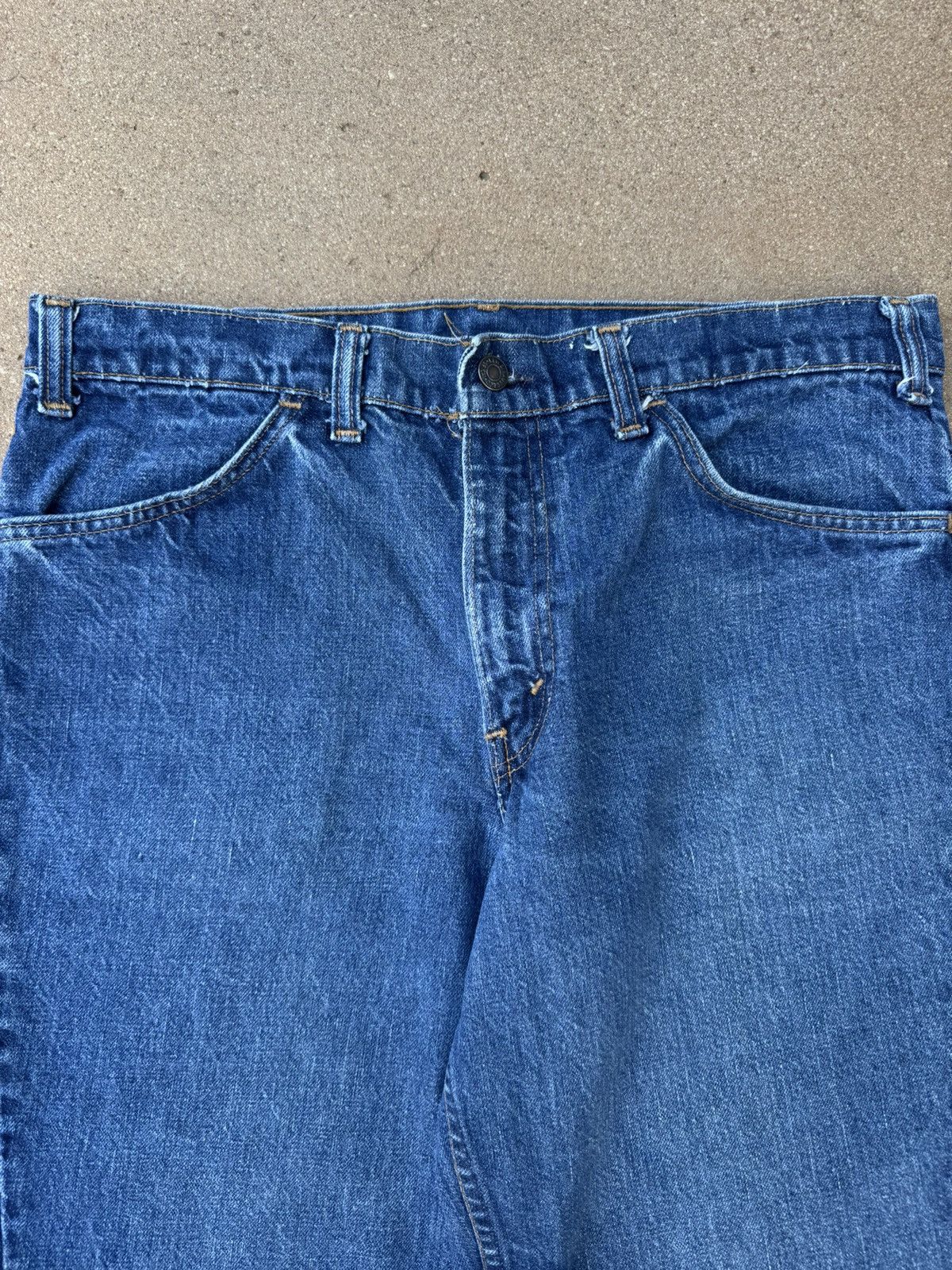 Levi's Vtg 70’s Levi’s 684 Orange Tab Bellbottom Flare Jeans 35x28 Size US 35 - 4 Thumbnail