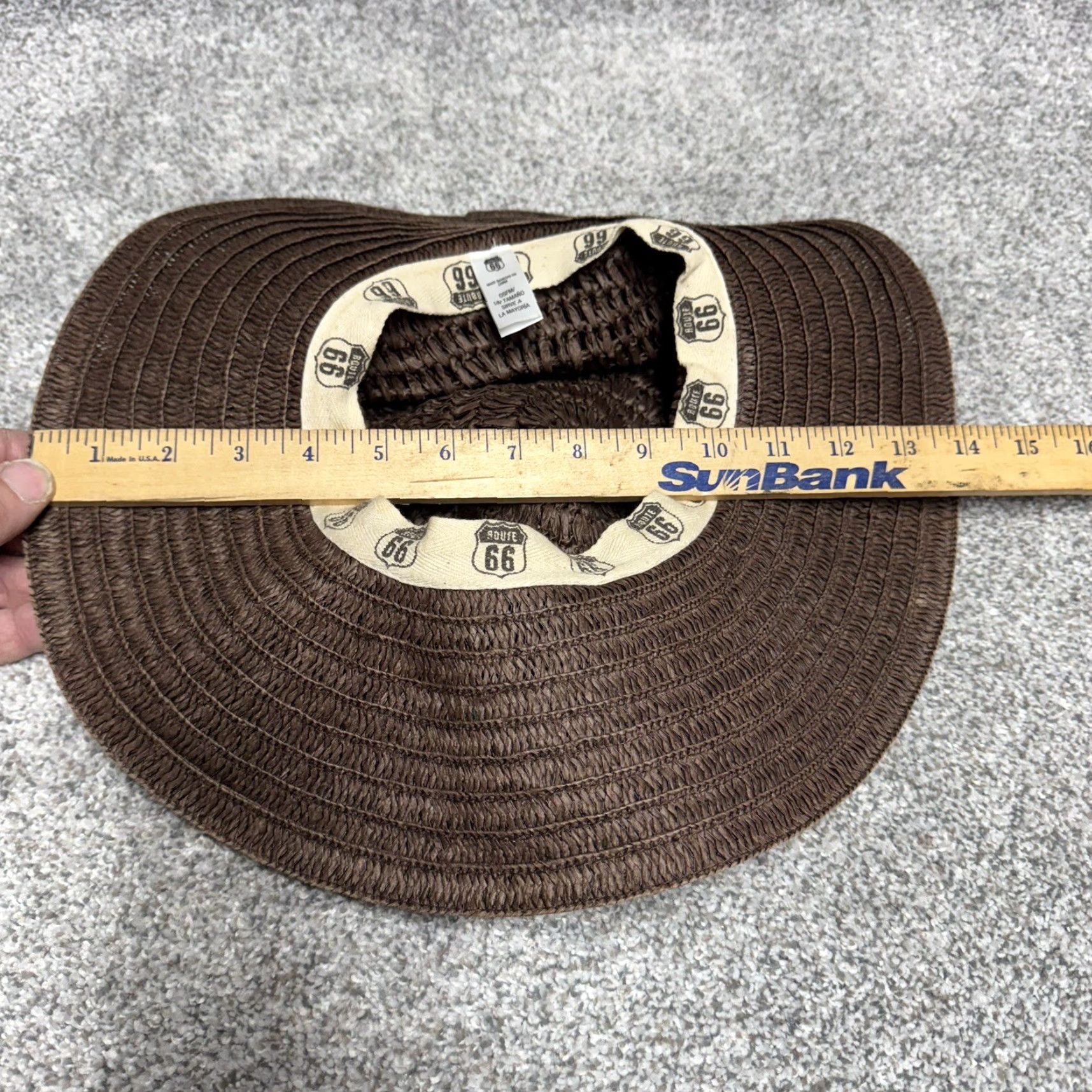 Route 66 Route 66 Sun Hat One Size Women Brown Straw Floppy Boho Beach Travel Hippie Festival 90s Retro Western Y2K Size ONE SIZE - 8 Thumbnail