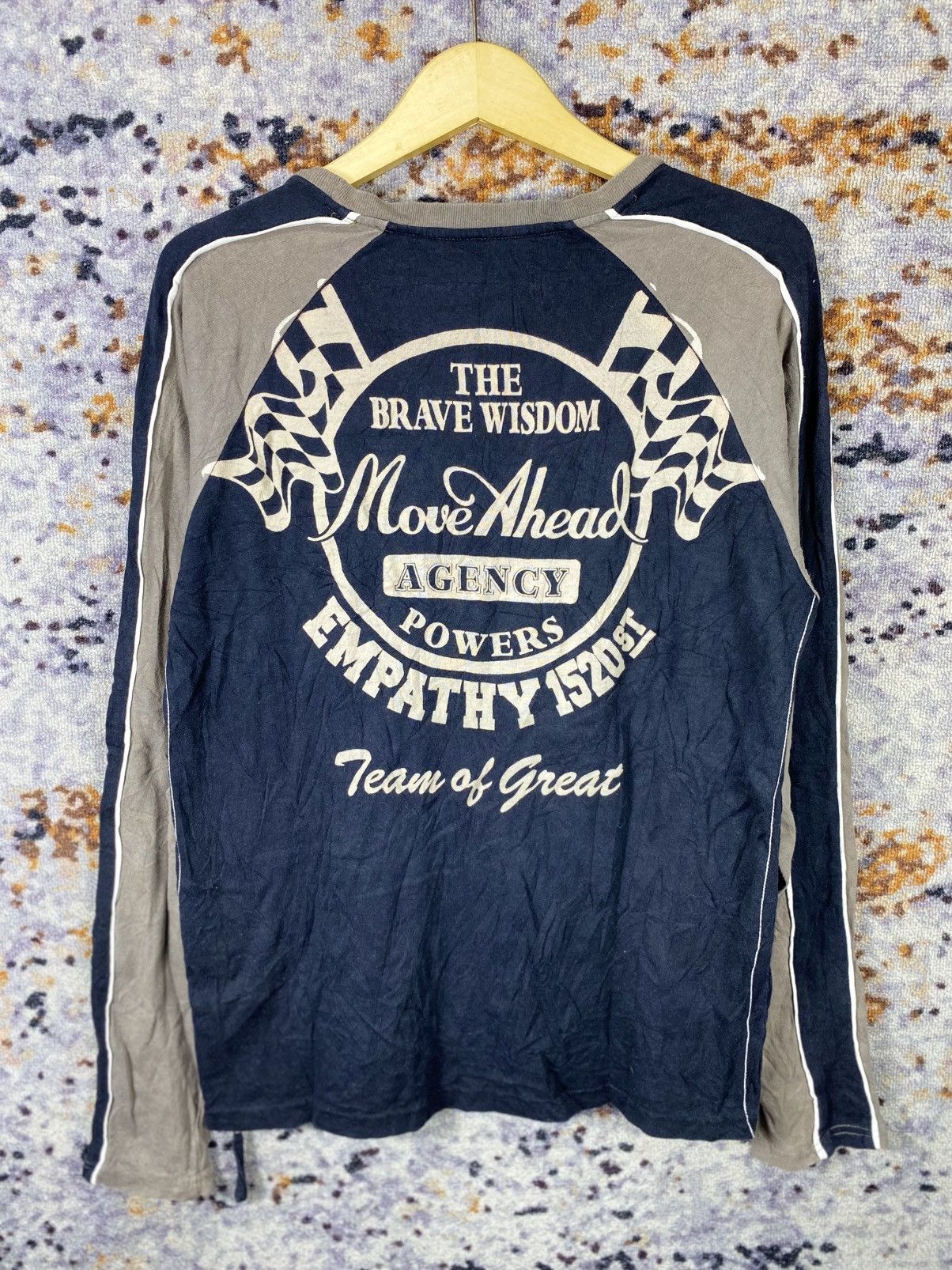 Japanese Brand The Brave Wisdom MoveAhead JeamOfGreat Y2k Style Long sleeve Size US L / EU 52-54 / 3 - 5 Thumbnail