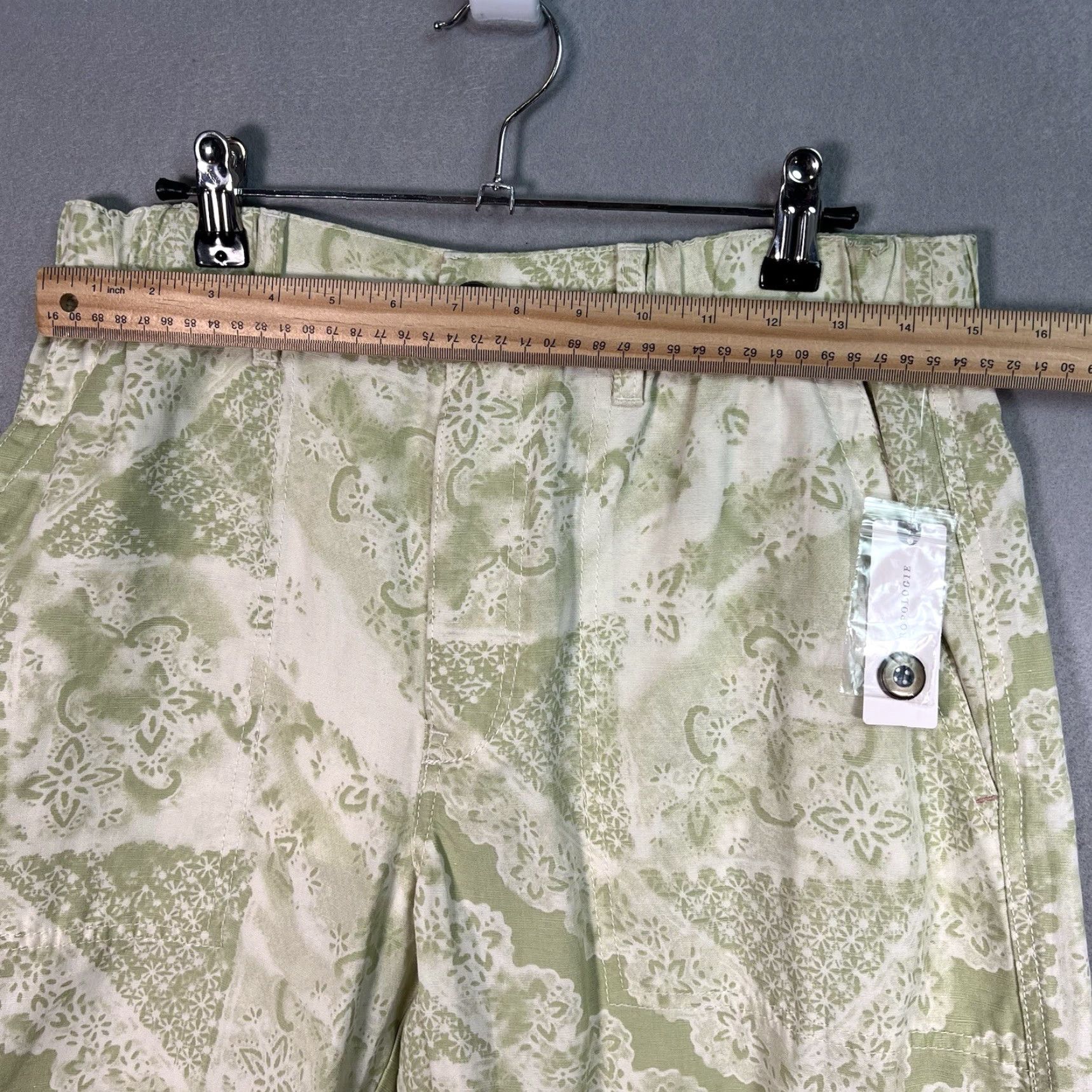 Anthropologie NWT Anthropologie Pilcro Slim Linen-Blend Beach Cargo Pants Slim Green Womens Small Size S Size 28" / US 6 / IT 42 - 2 Thumbnail