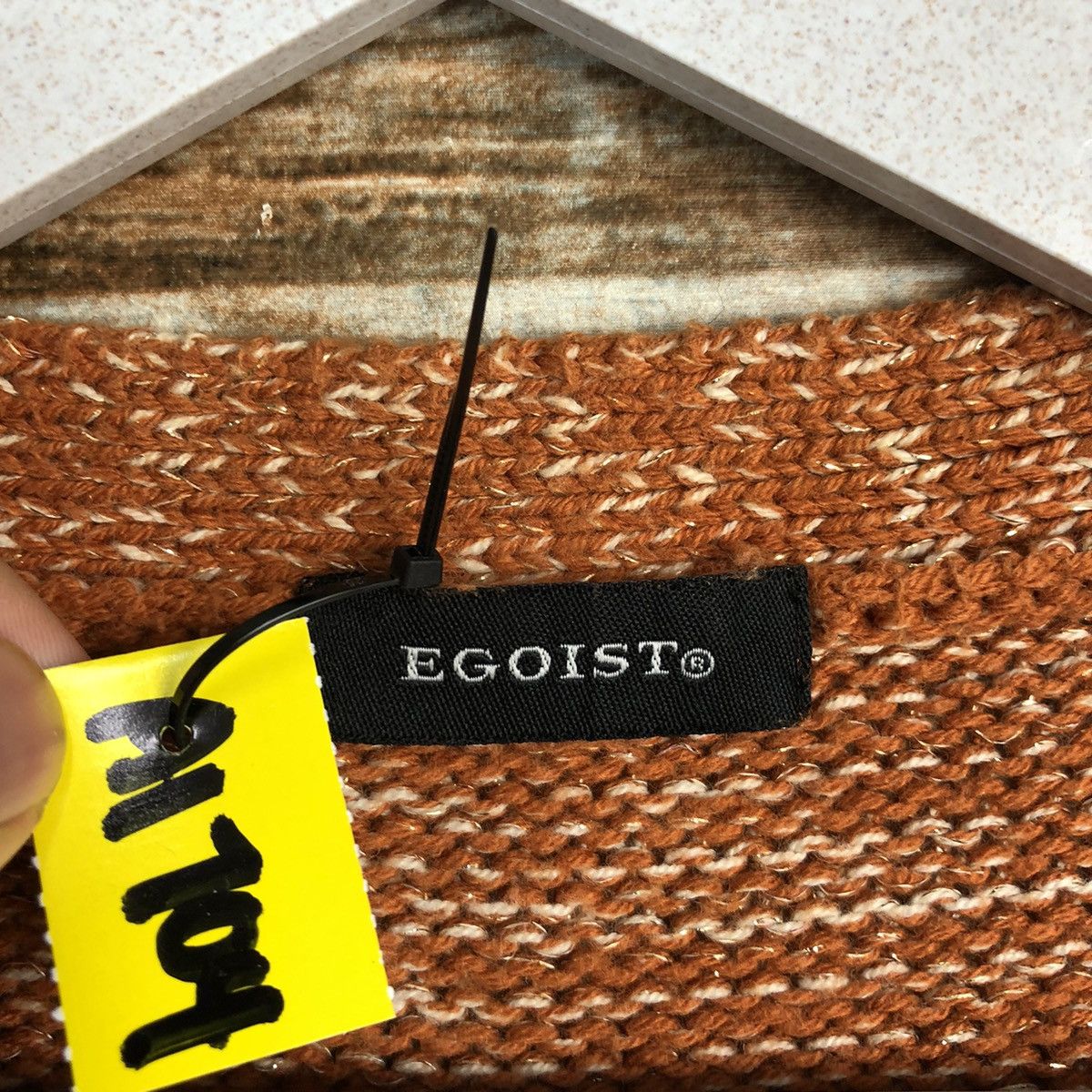 Homespun Knitwear Egoist Orange Cardigan Knitwear #A1704 Size US M / EU 48-50 / 2 - 10 Thumbnail