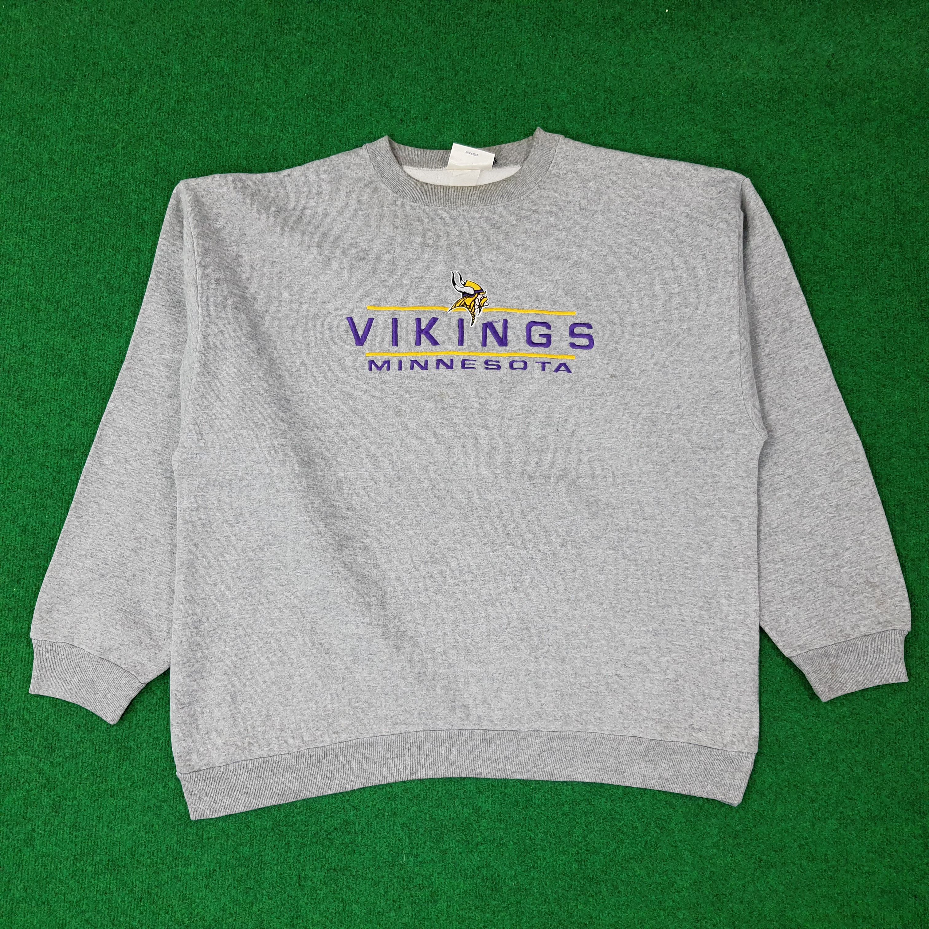NFL Vintage Minnesota Vikings NFL Team Sports Sweatshirt C246N28 Size US XL / EU 56 / 4 - 1 Thumbnail