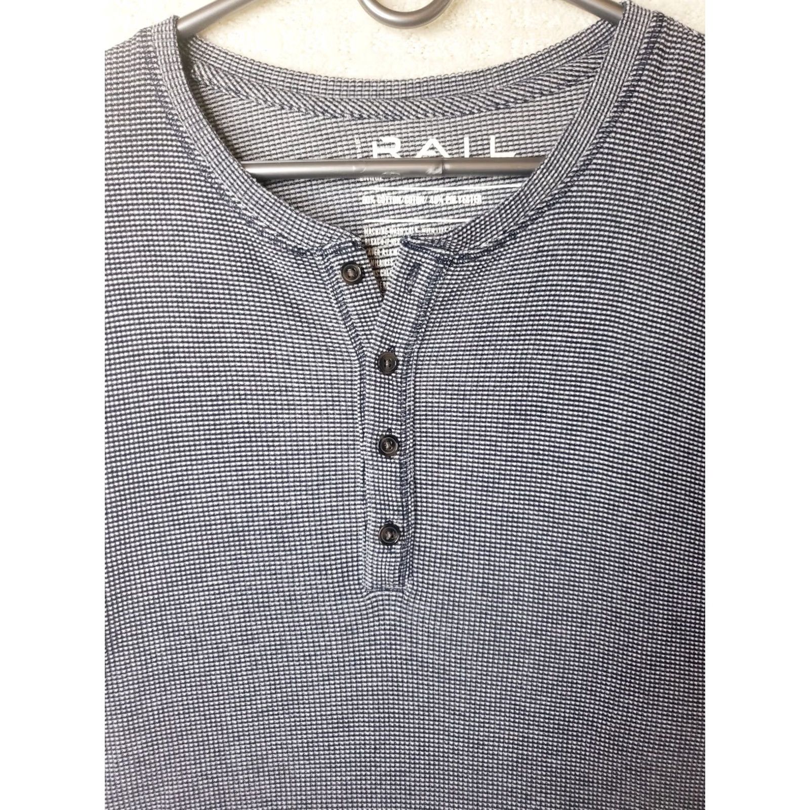 Vintage The Rail Henley Shirt Men's M Blue Long Sleeve Waffle Knit Lightweight Soft Size US M / EU 48-50 / 2 - 3 Thumbnail