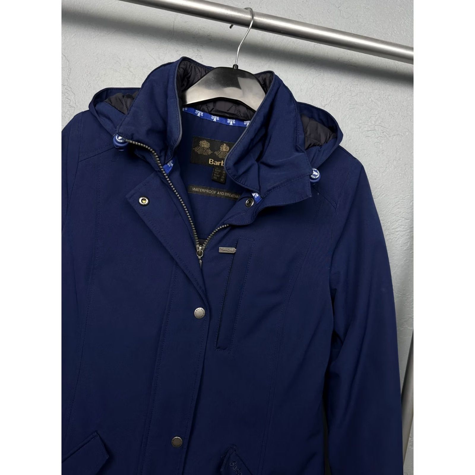 Barbour Barbour Jacket Womens Elper WB Waterproof Barbour UK 12 XS? (Original size UK 12) - Blue - Regular - Long Sleeve - Zip - Polyester X Size M / US 6-8 / IT 42-44 - 2 Thumbnail
