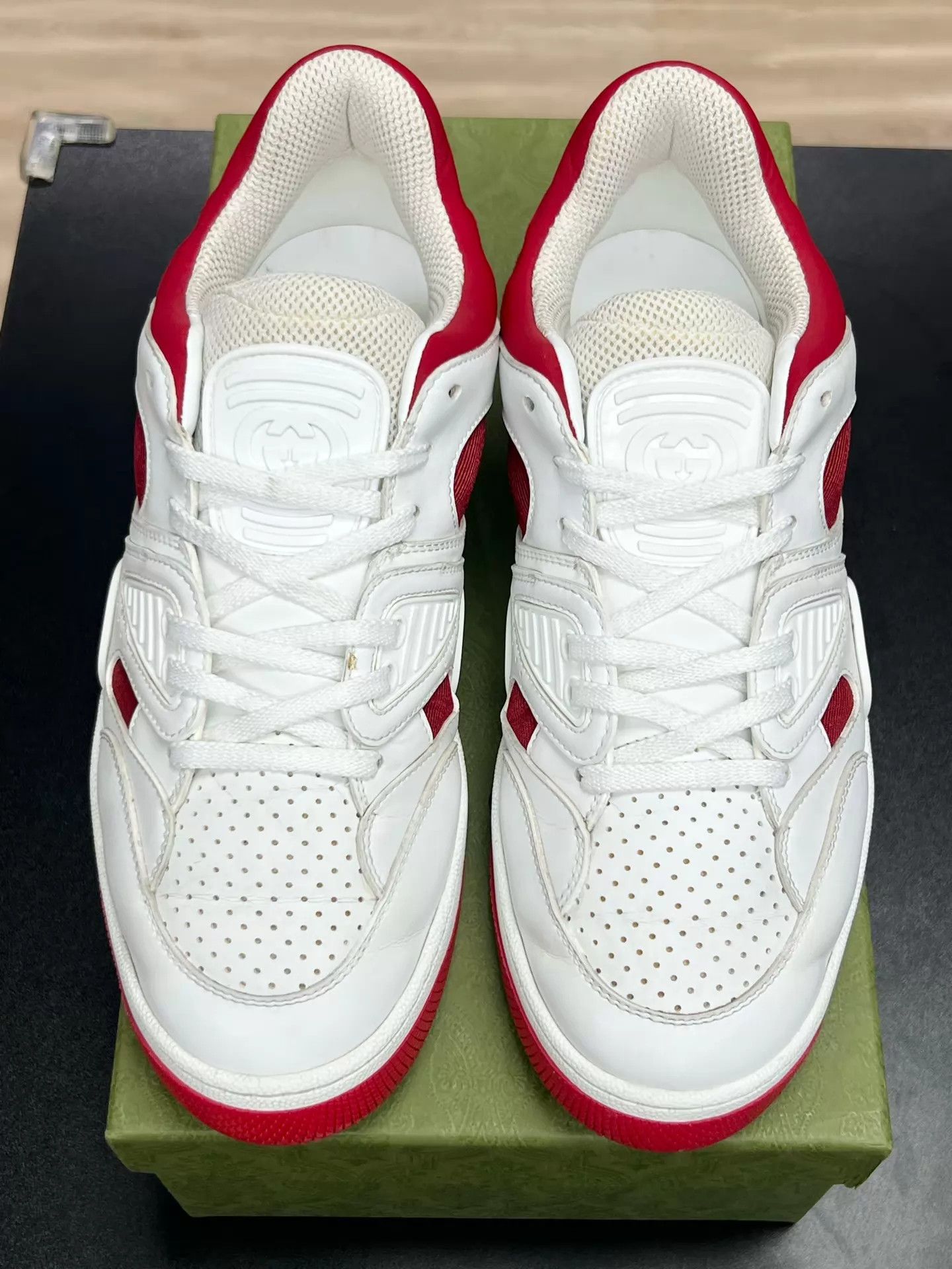 Gucci GUCCI Basket Low Top White Red 42 Size US 9 / EU 42 - 3 Thumbnail