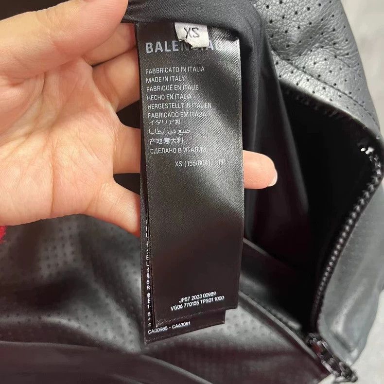 Balenciaga balenciaga black solid color bright face stand-up collar zi Size US XS / EU 42 / 0 - 5 Thumbnail