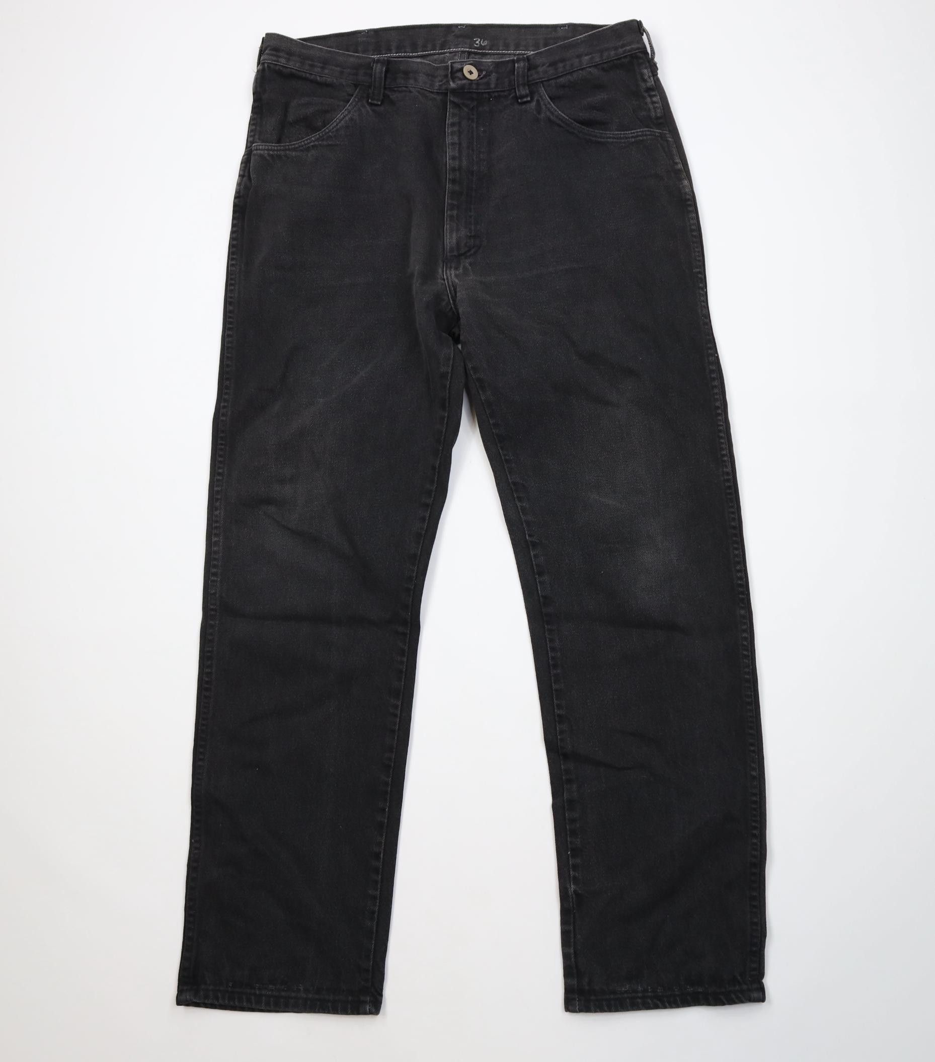 Vintage Vintage 90s Streetwear Straight Leg Denim Jeans Black Cotton Size US 36 / EU 52 - 1 Thumbnail