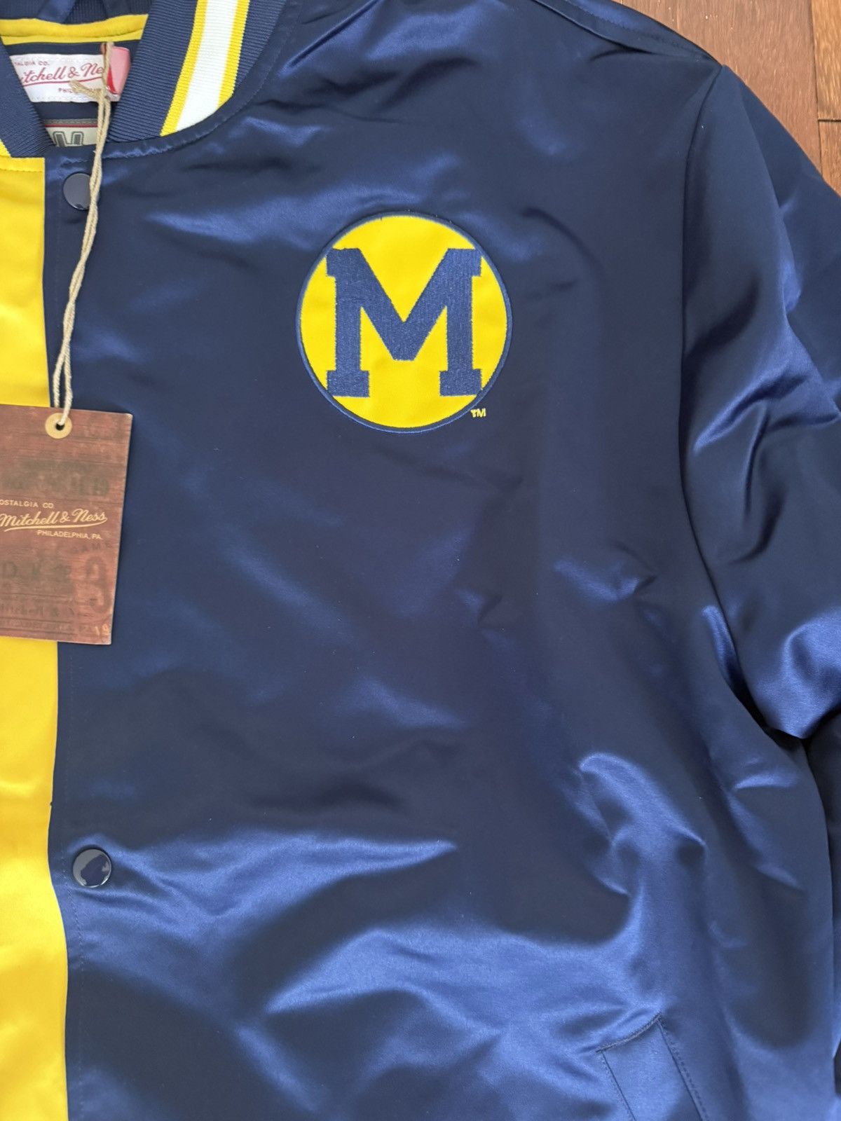Mitchell & Ness Michigan University Mitchell & Ness Letterman Jacket Size US XXL / EU 58 / 5 - 7 Thumbnail