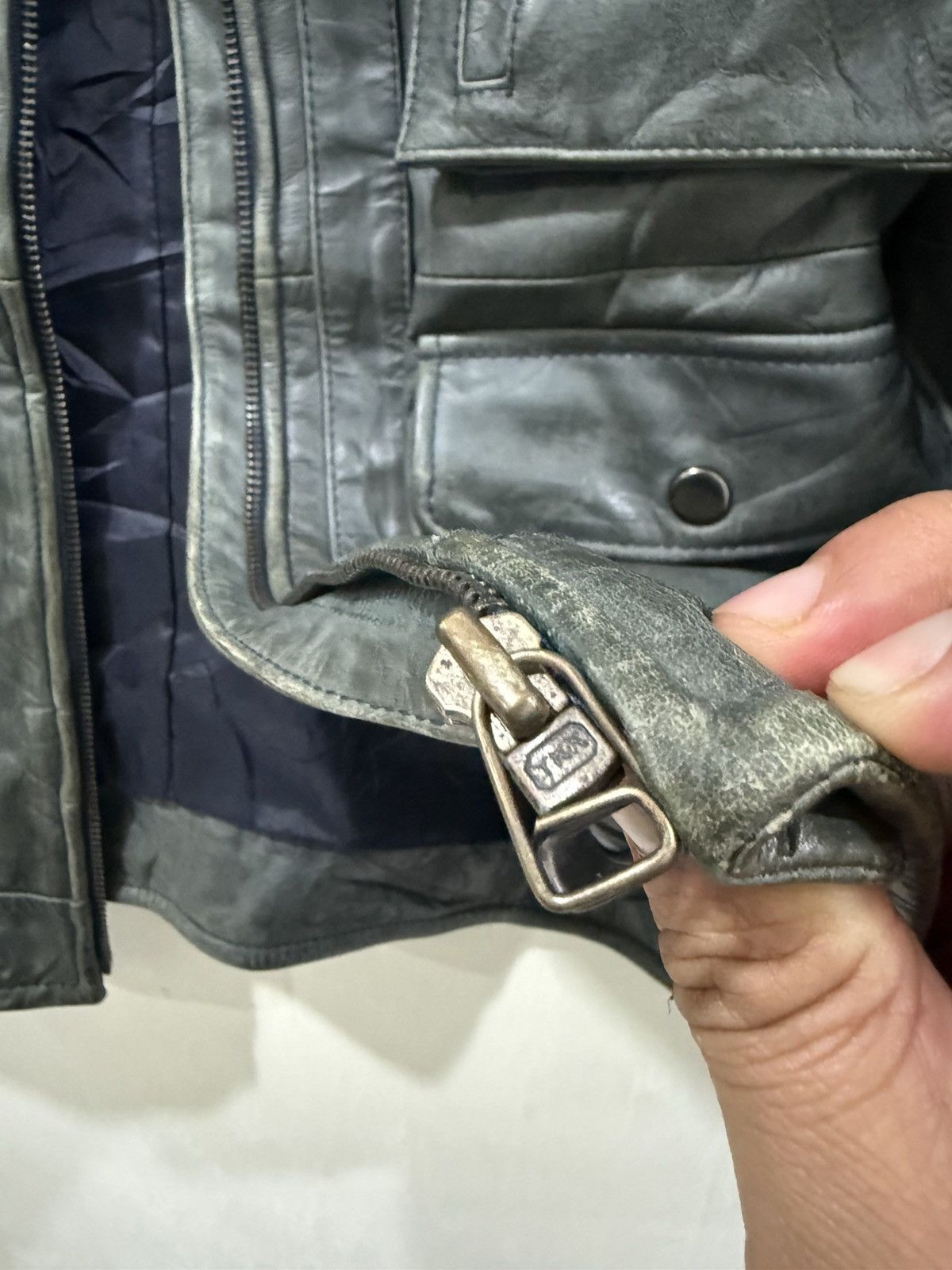 Caruso VTG CARUSO M65 Leather Jacket Size US L / EU 52-54 / 3 - 12 Thumbnail