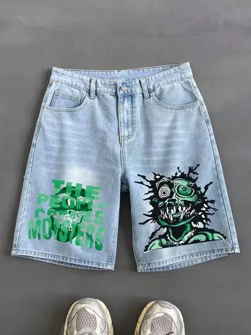 Japanese Brand GRAPHIC retro Y2K DRIP jeans shorts Size US 36 / EU 52 - 1 Thumbnail