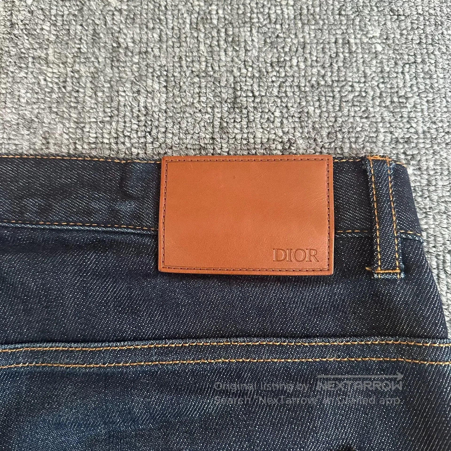 Dior Dior 19ss KAWS Embroidered Bee Raw Jeans. Size US 31 - 5 Thumbnail